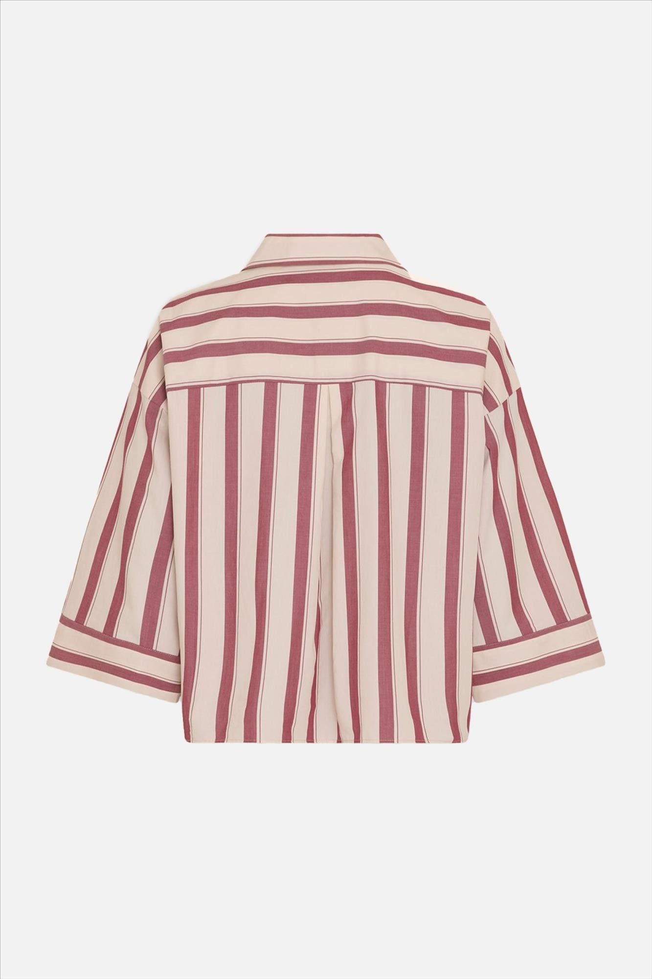 MSCH COPENHAGEN - Ecru-Bordeaux Susana Selmina blouse