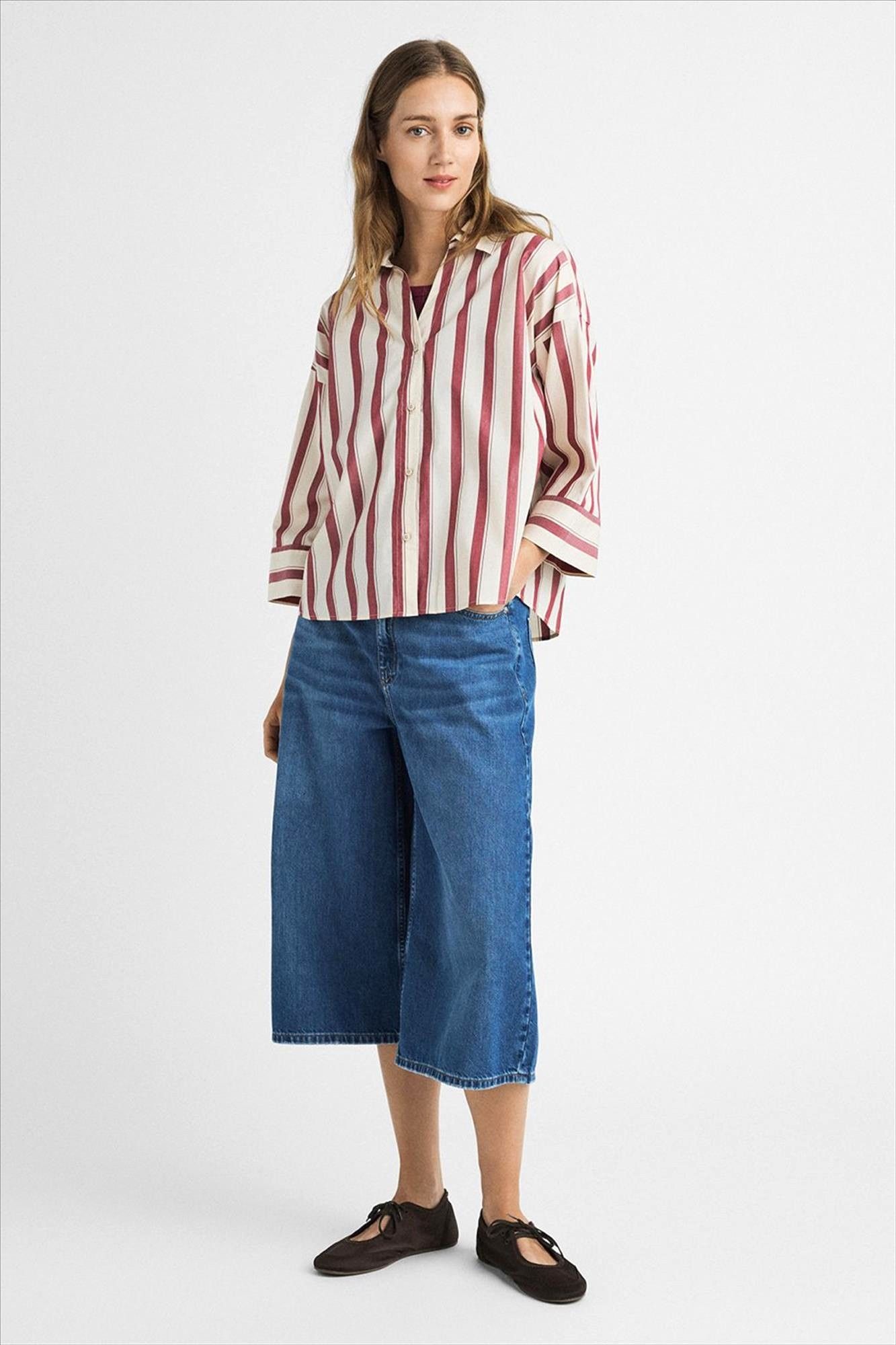 MSCH COPENHAGEN - Ecru-Bordeaux Susana Selmina blouse