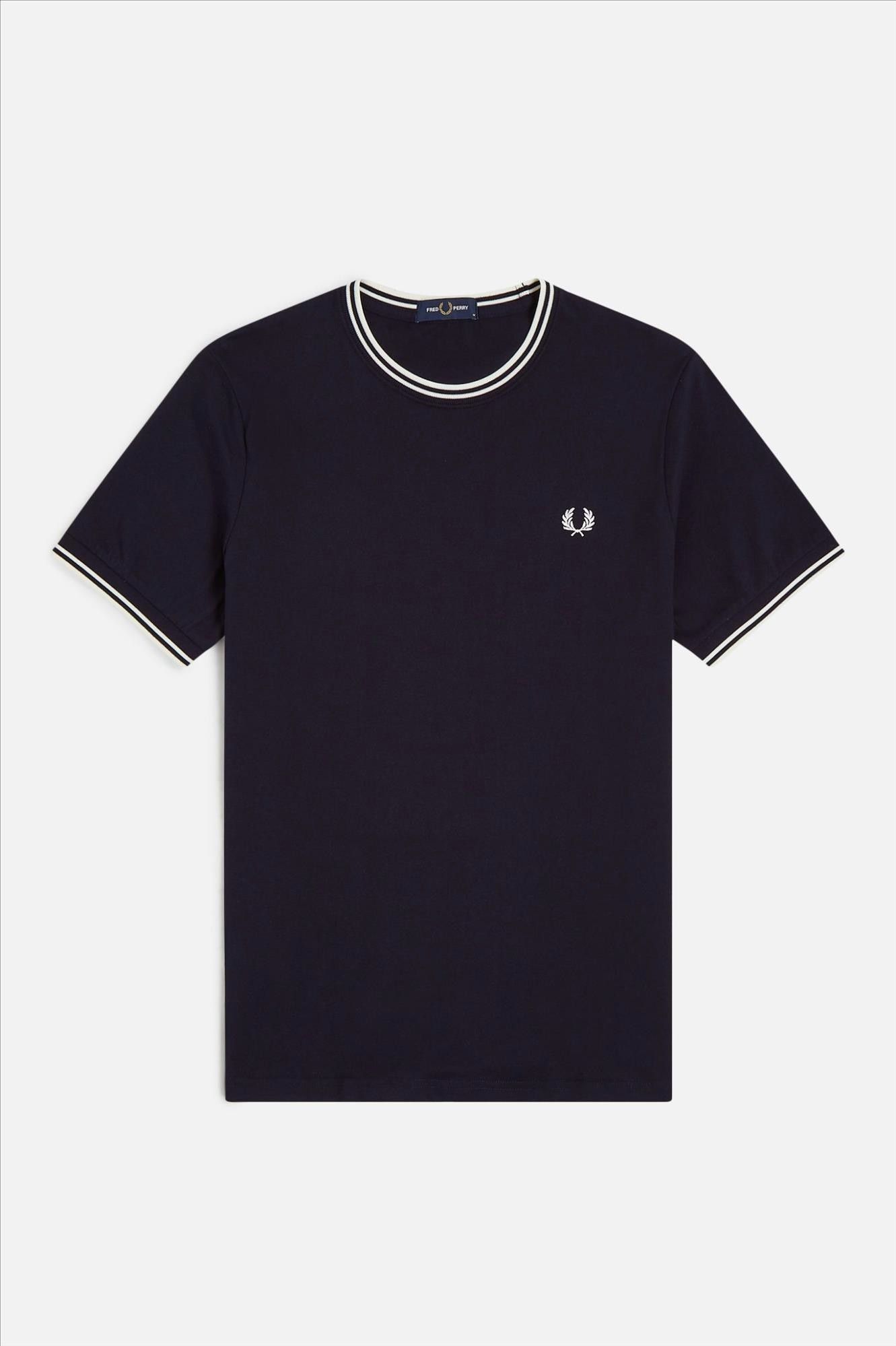 Fred Perry - Donkerblauwe Twin Tipped T-shirt