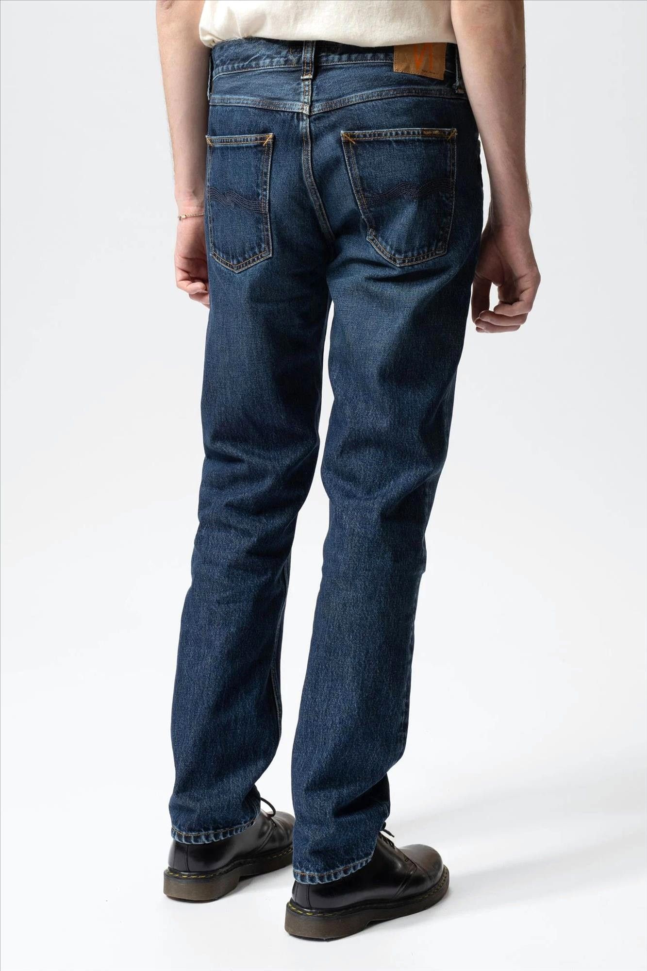 Nudie Jeans Co. - Donkerblauwe Gritty Jackson jeans