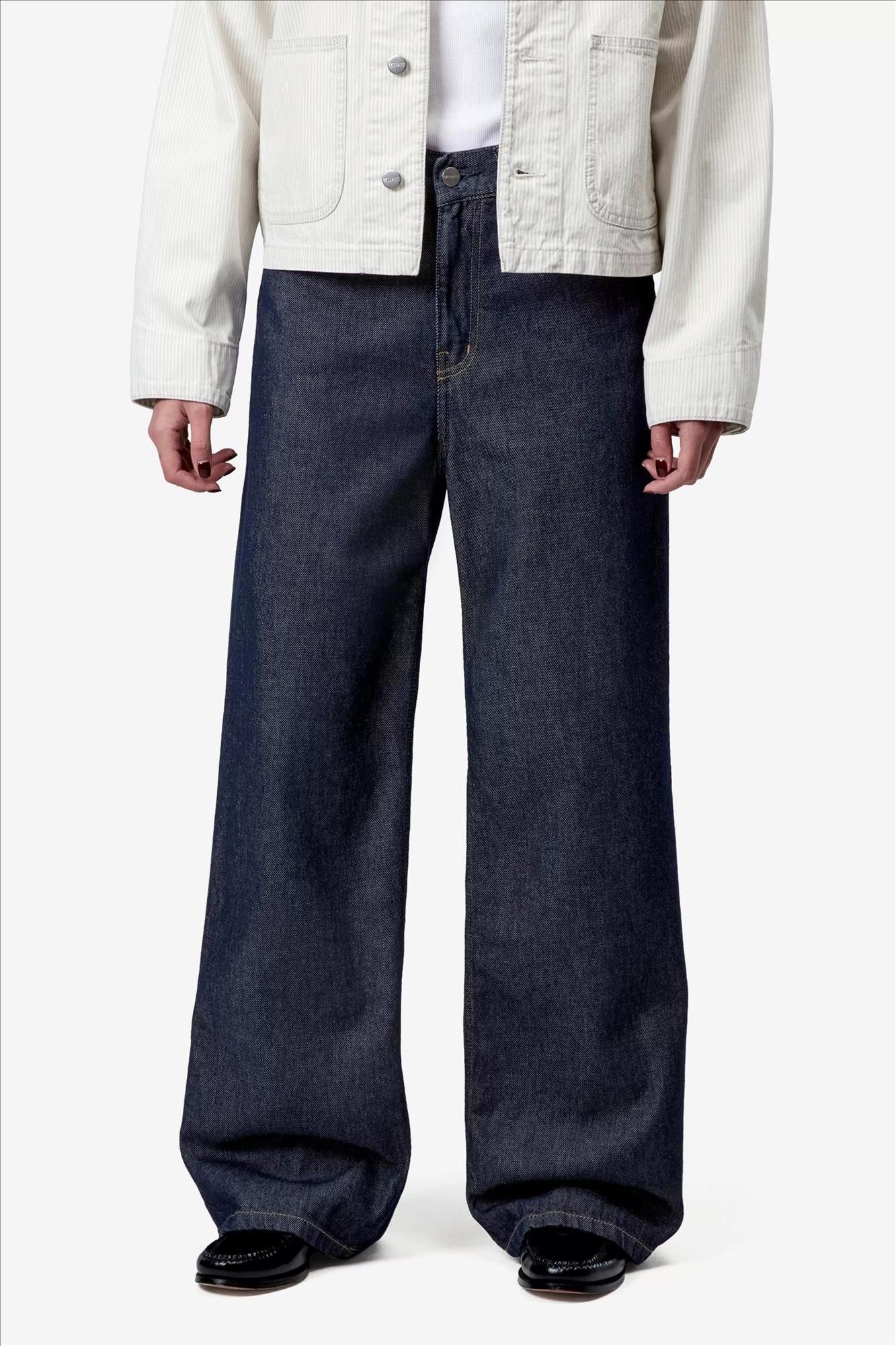 Carhartt WIP - Donkerblauwe Jane loose jeans