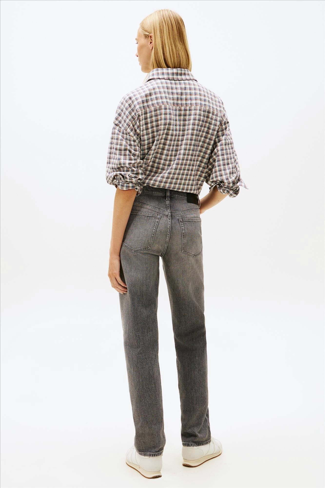 Tommy Jeans - Grijze Kira slim straight jeans