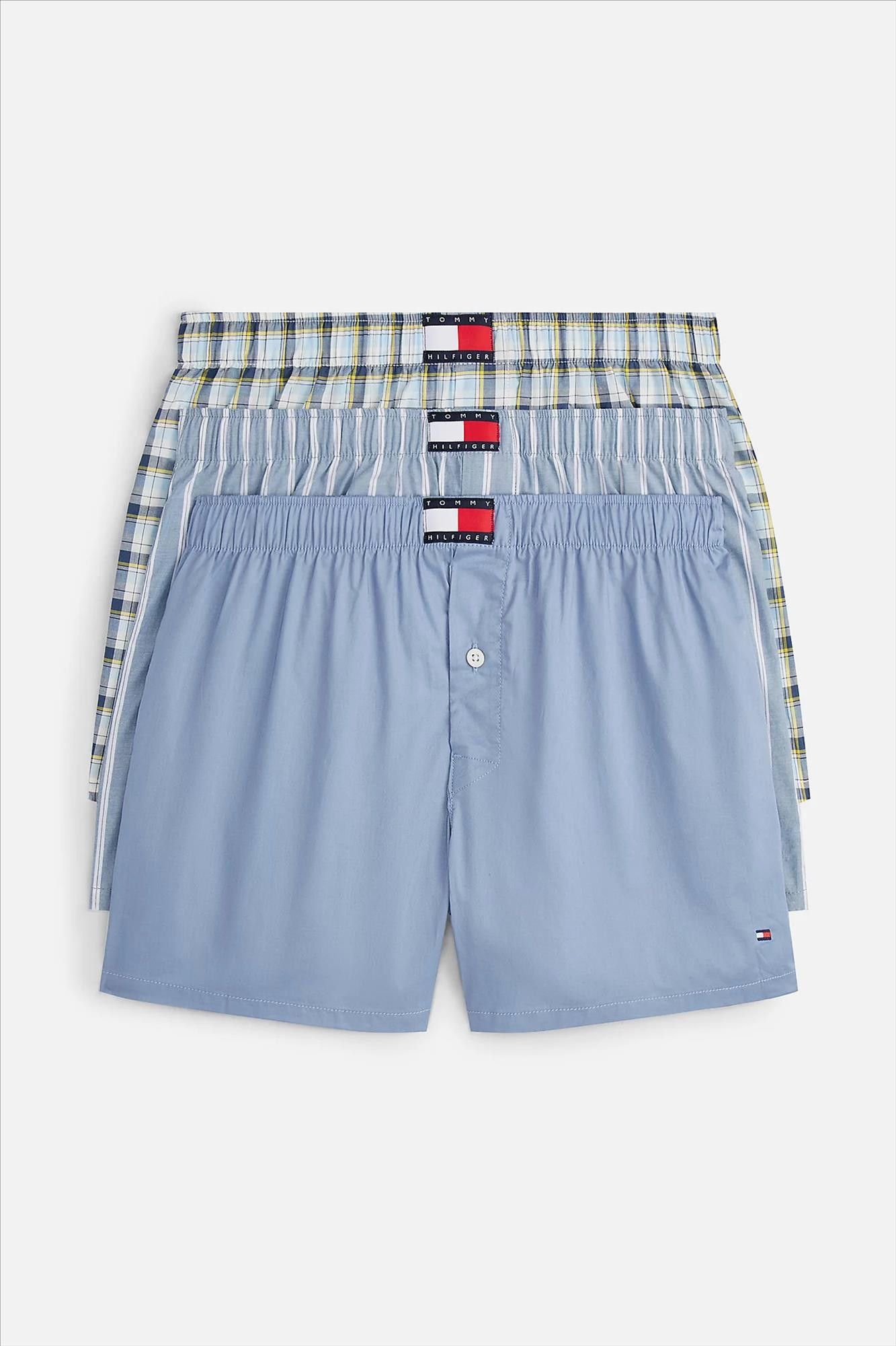 Tommy Hilfiger Underwear - Blauwe Heritage 3-pack boxershorts