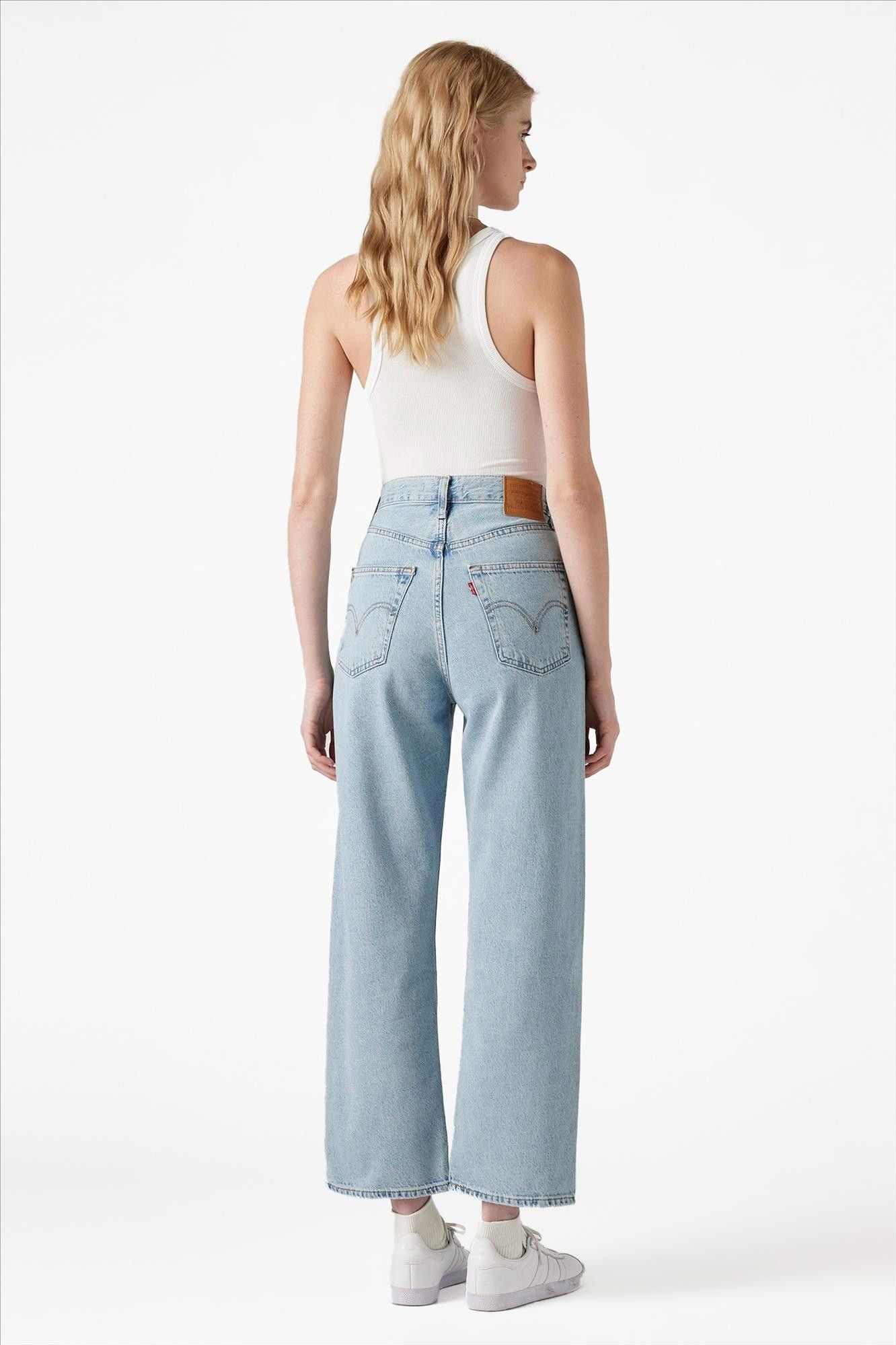 Levi's - Lichtblauwe Ribcage Straight Ankle jeans
