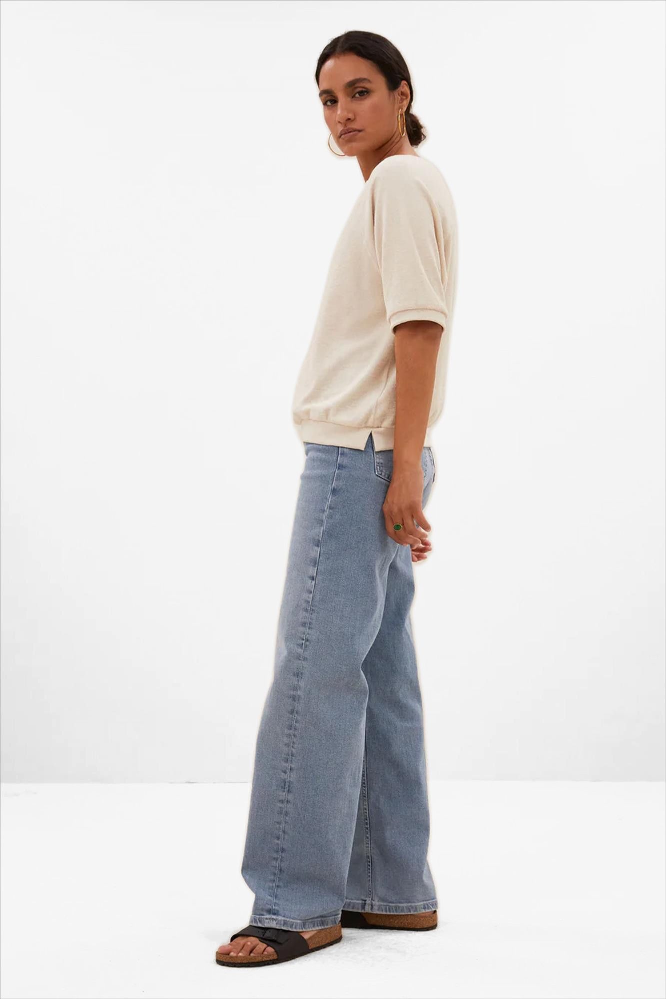 BY BAR - Ecru Neva Slub top