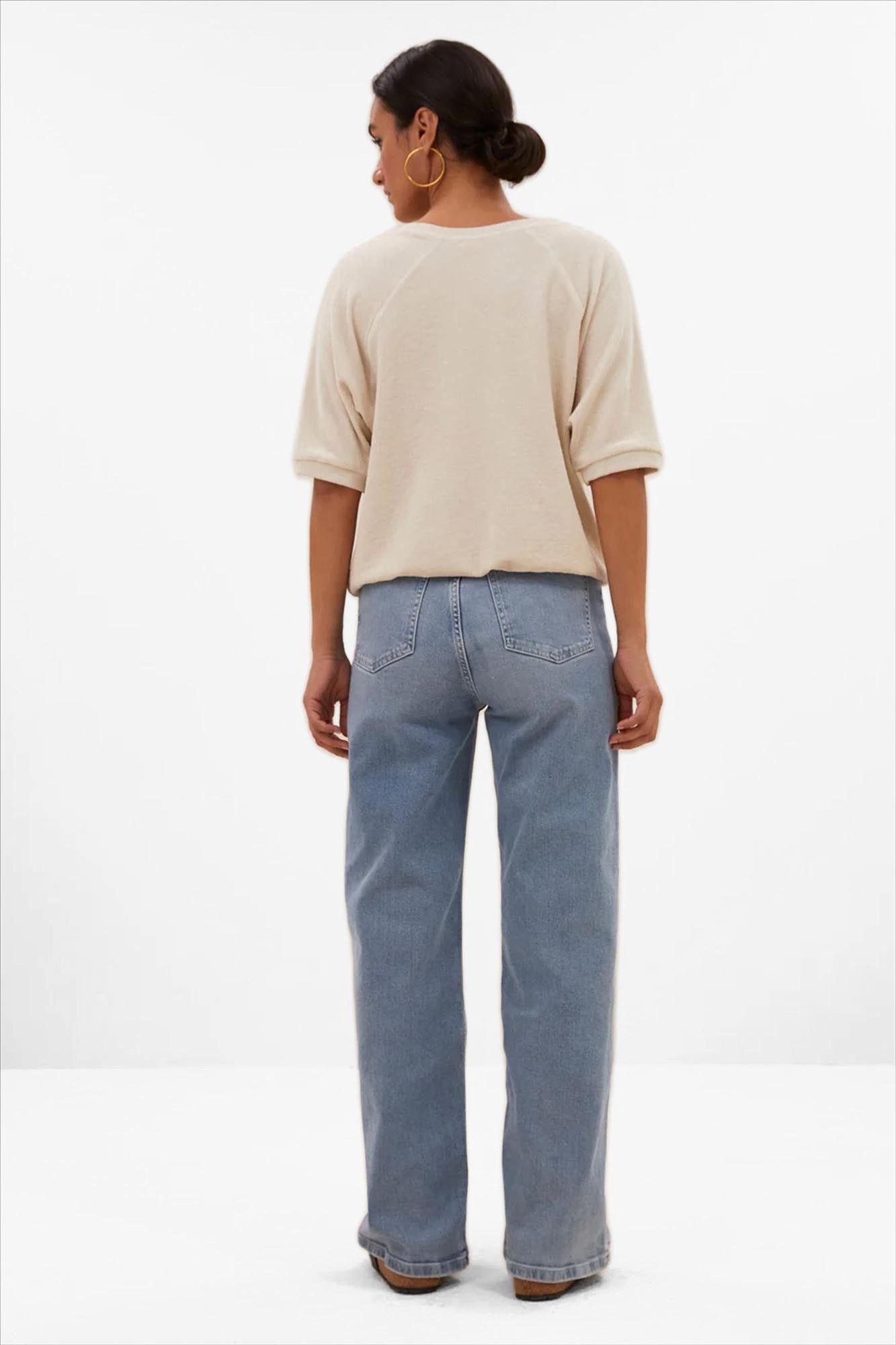 BY BAR - Ecru Neva Slub top