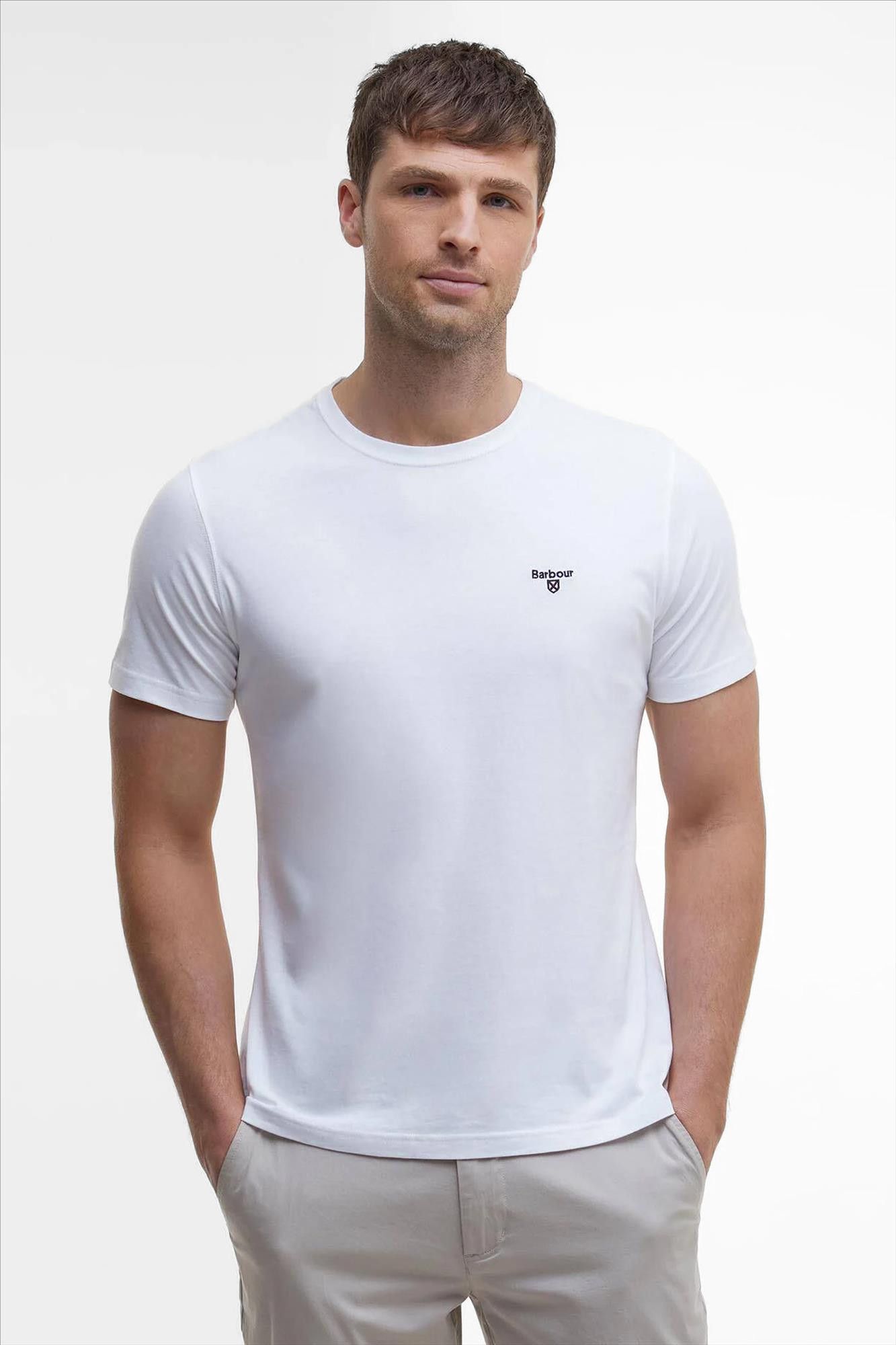 Barbour - Witte Essential Sports T-shirt
