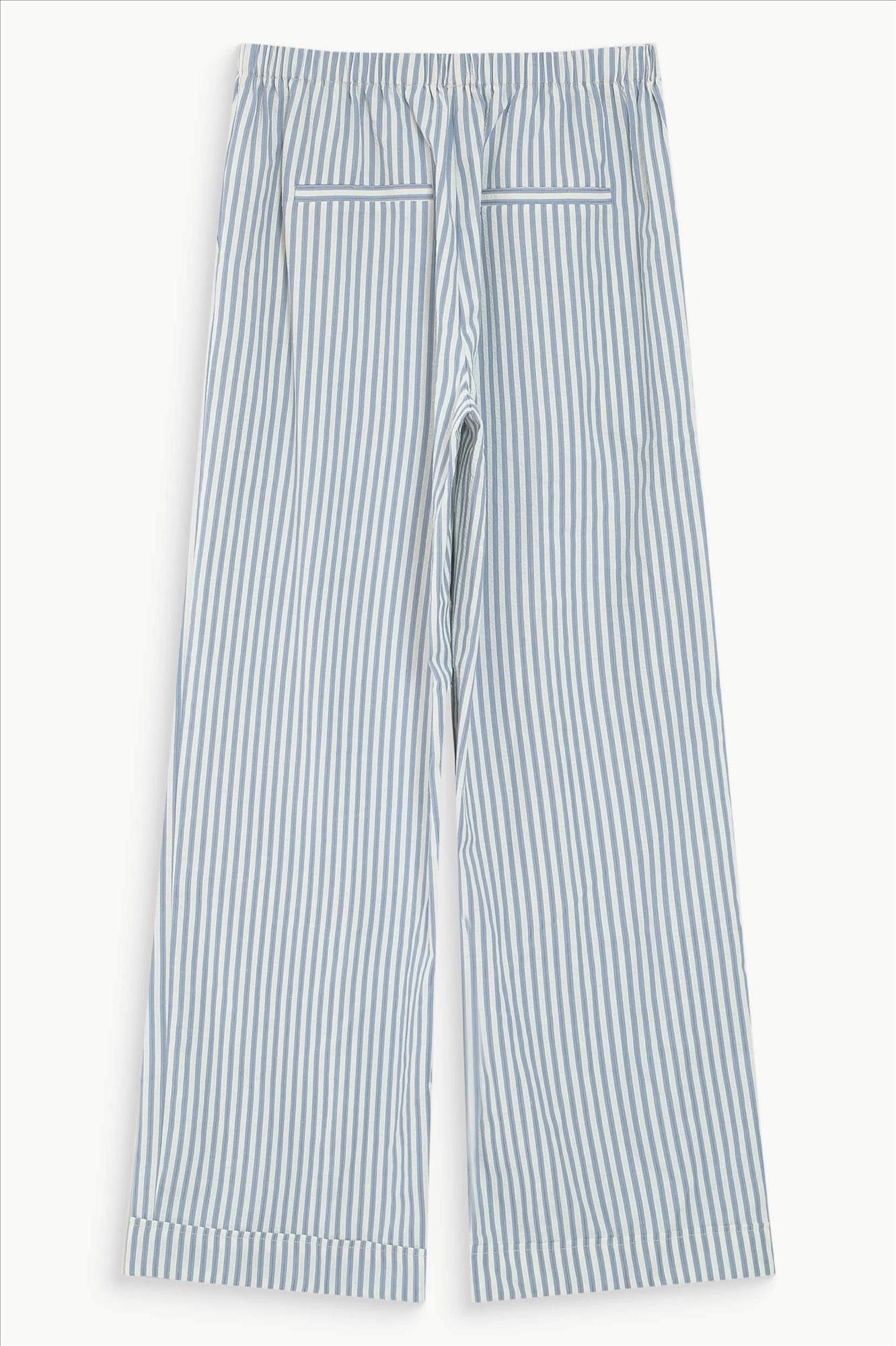 Grace & Mila - Ecru-Lichtblauwe Volute broek