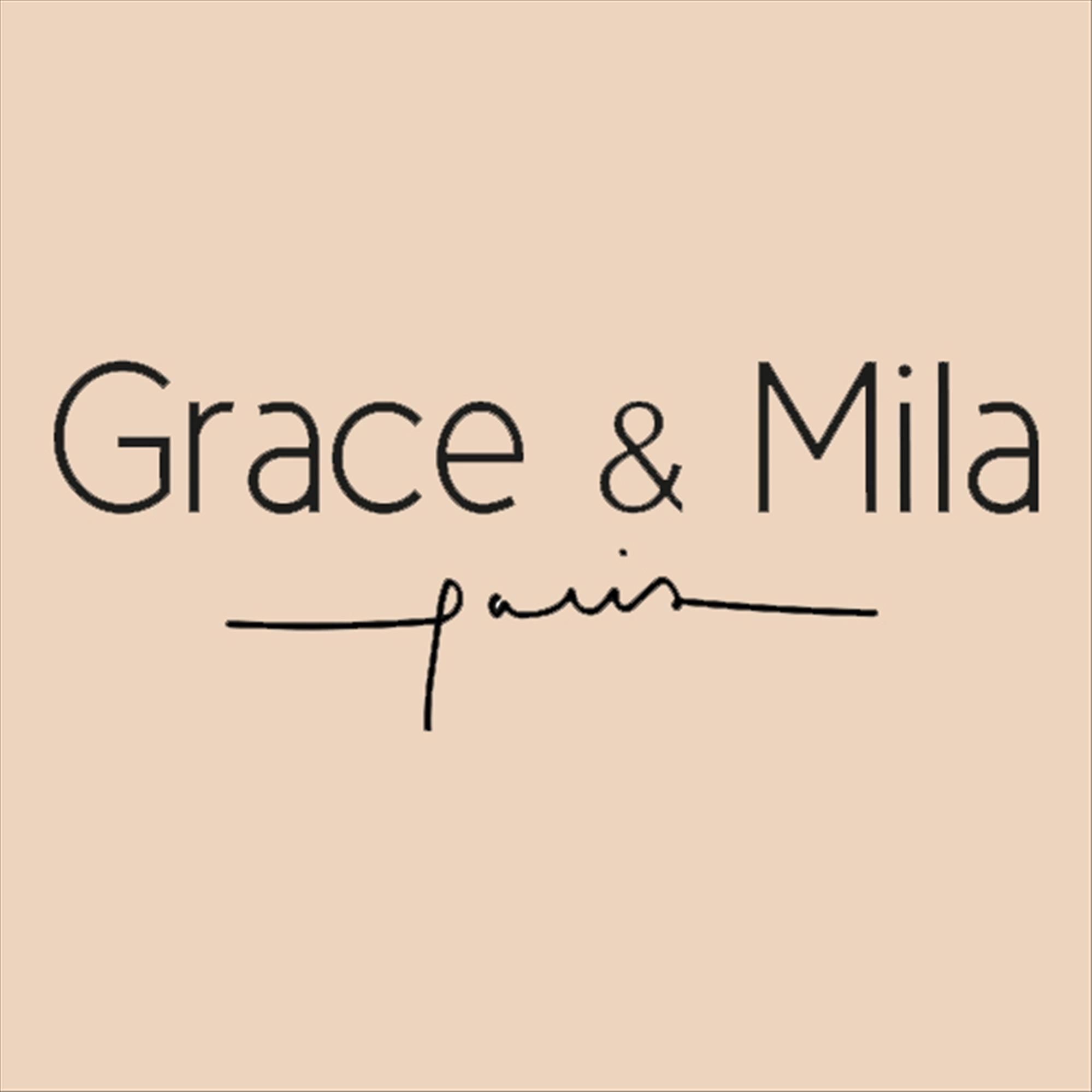 Grace & Mila - Ecru-Lichtblauwe Volute broek