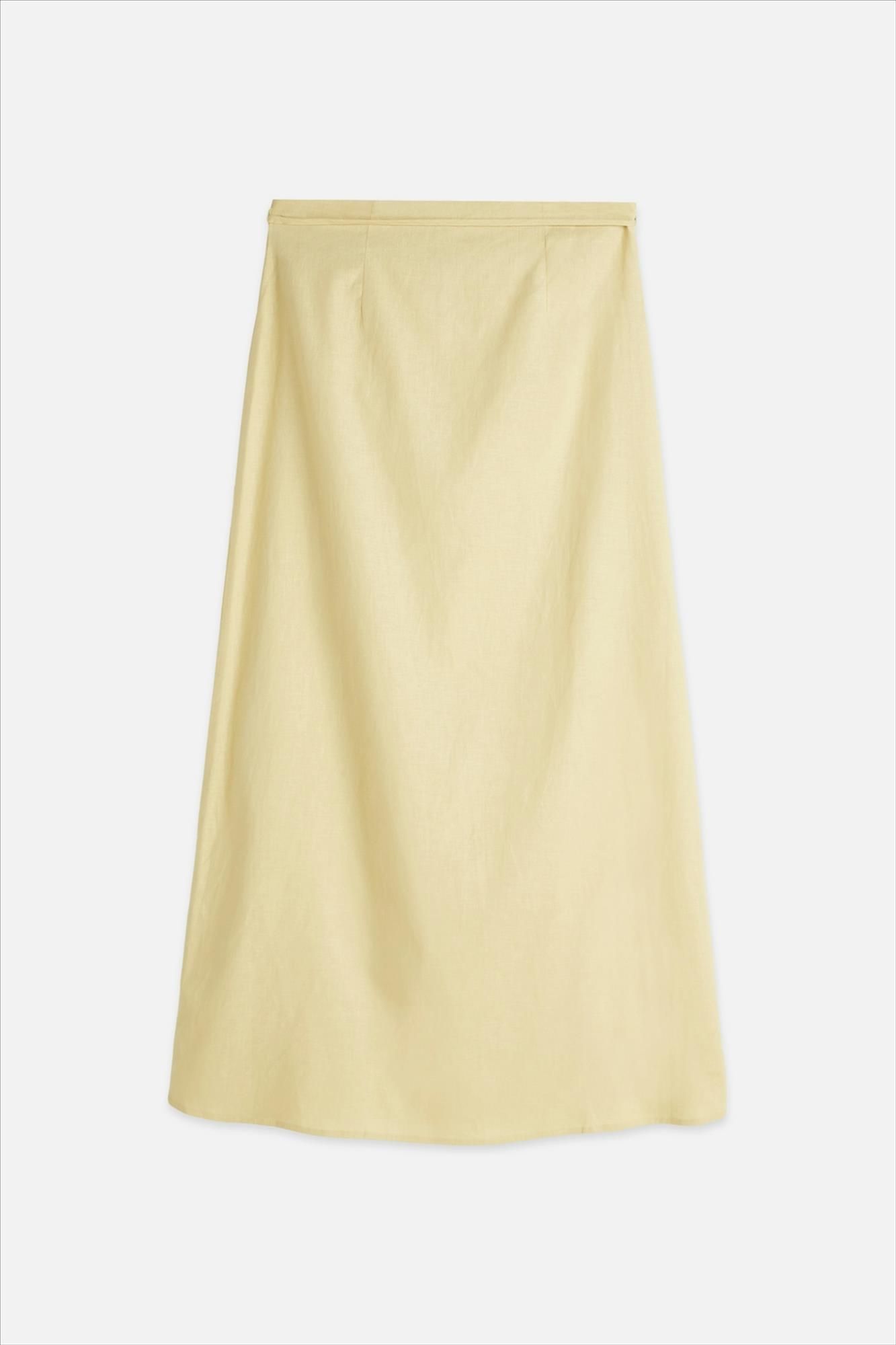 Scotch & Soda - Lichtgele Linen Wrap rok