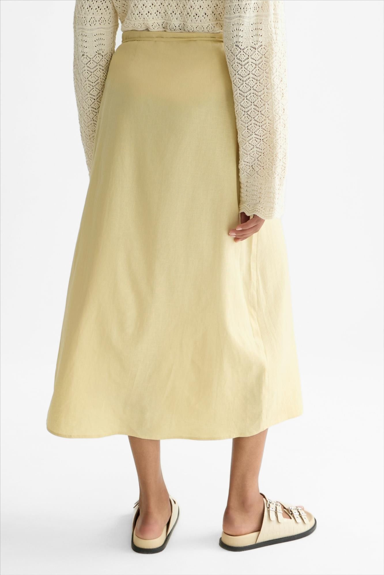 Scotch & Soda - Lichtgele Linen Wrap rok
