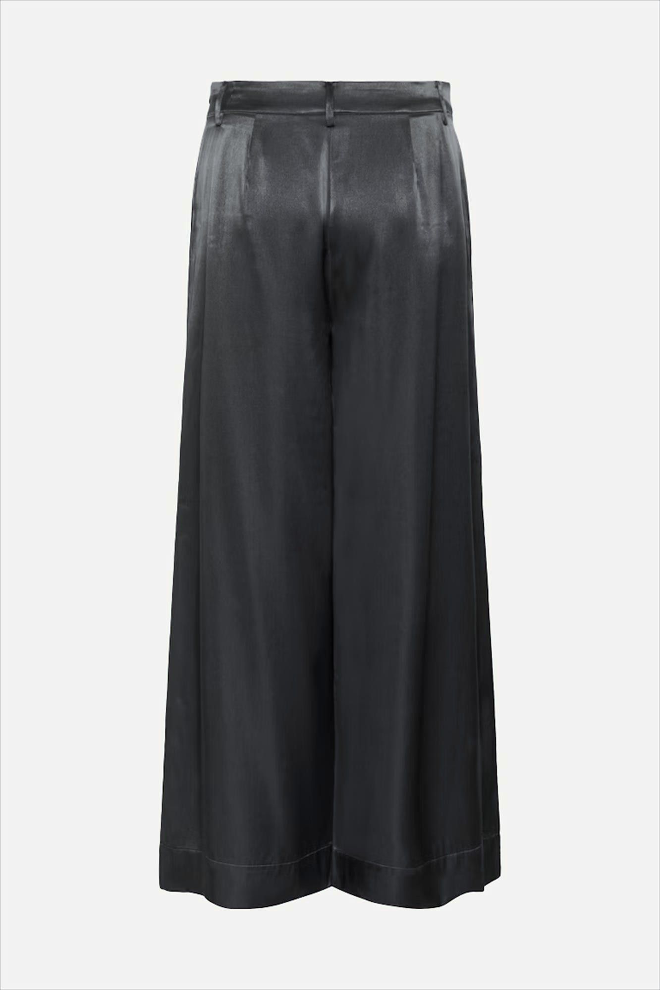 My Essential Wardrobe - Donkergrijze Estelle wide broek