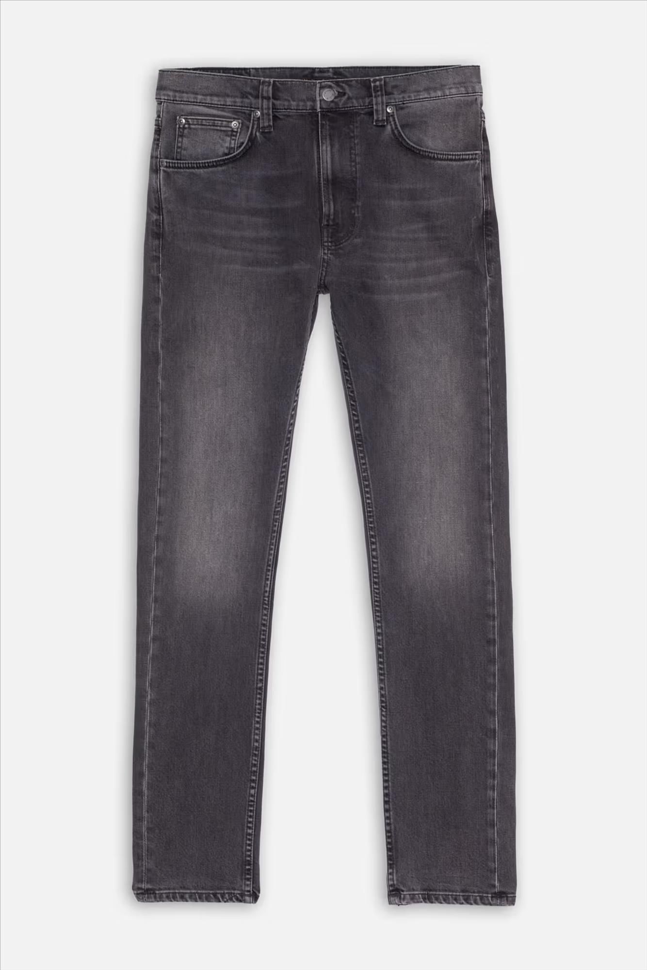 Nudie Jeans Co. - Donkergrijze Lean Dean slim tapered jeans