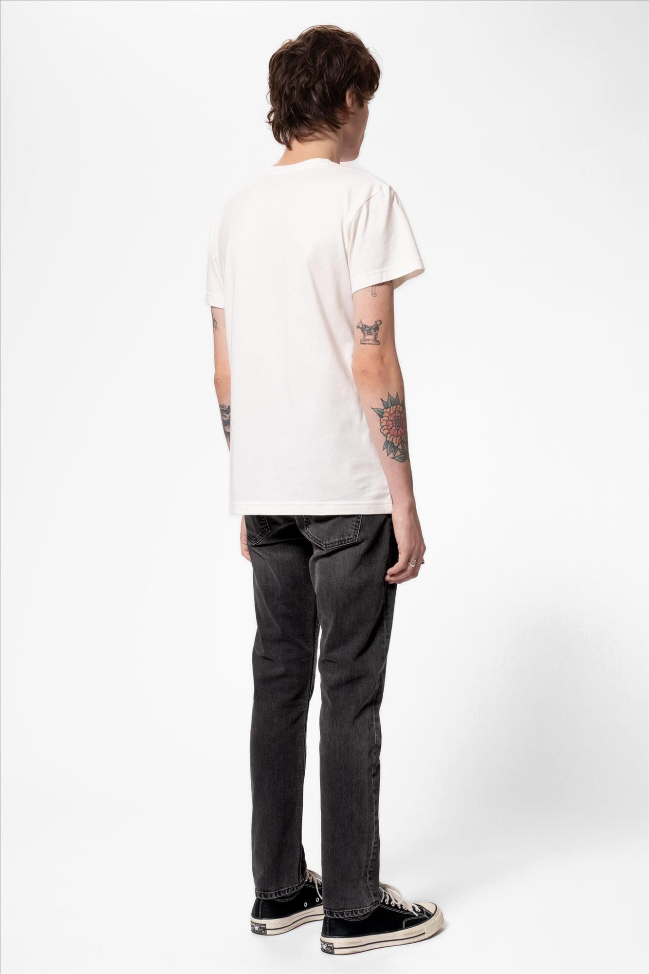 Nudie Jeans Co. - Donkergrijze Lean Dean slim tapered jeans