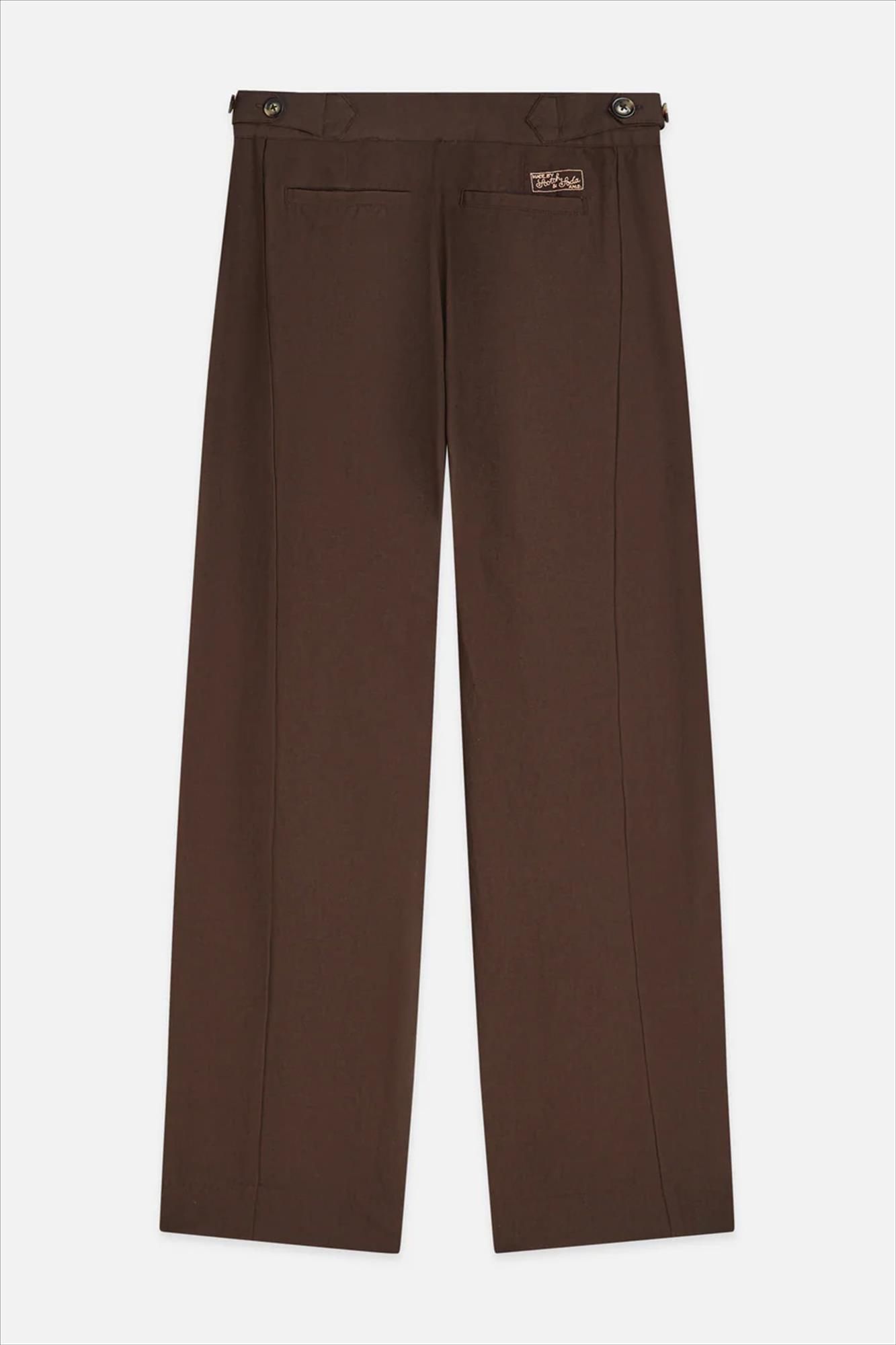 Scotch & Soda - Donkerbruine Quinn wide balloon broek