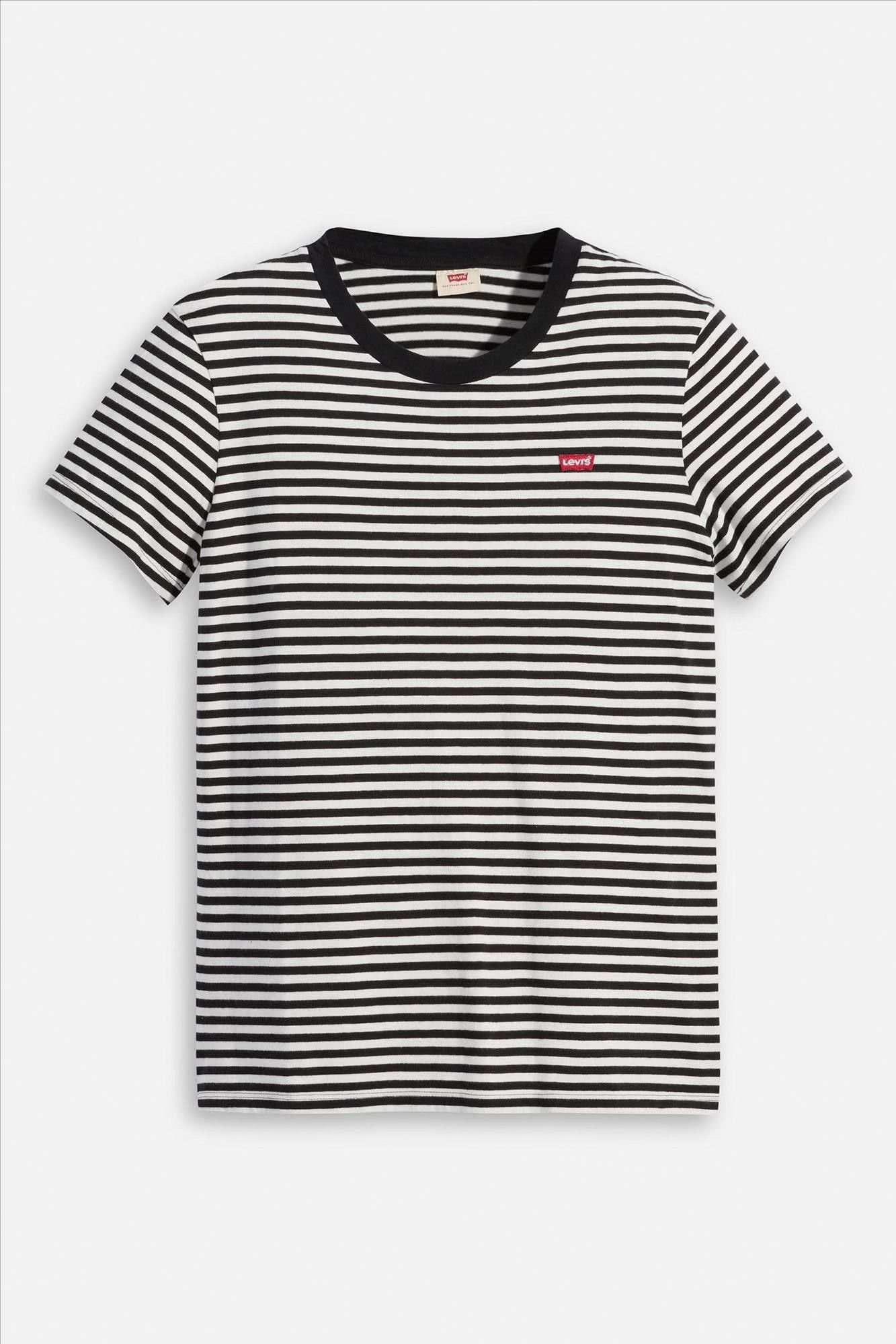 Levi's - Zwart-wit gestreepte T-shirt