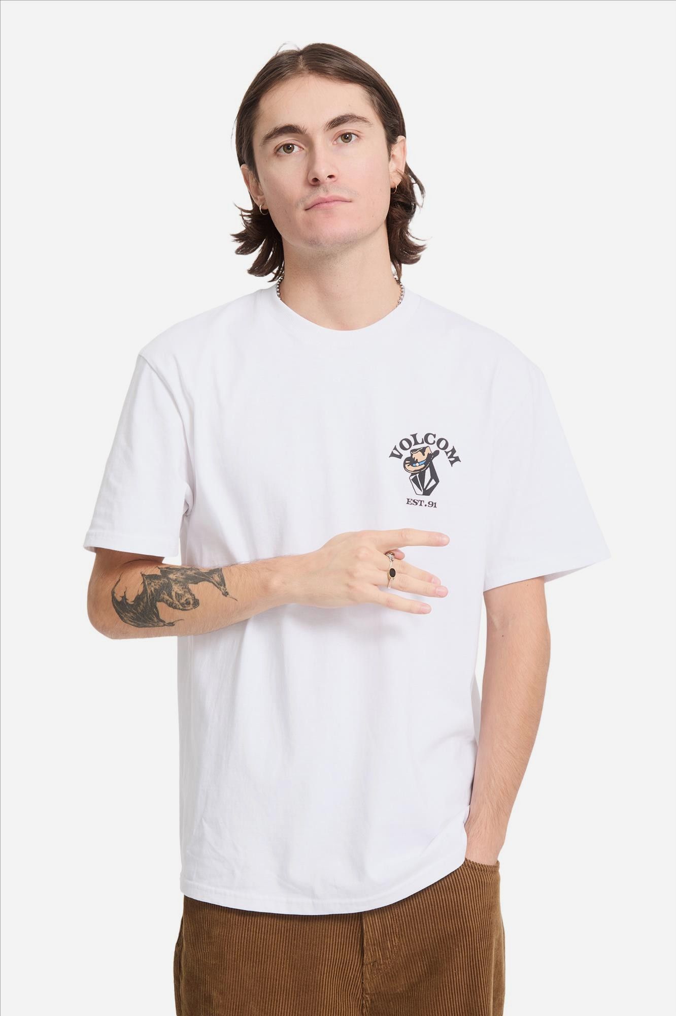 Volcom - Witte Bad Luck T-shirt