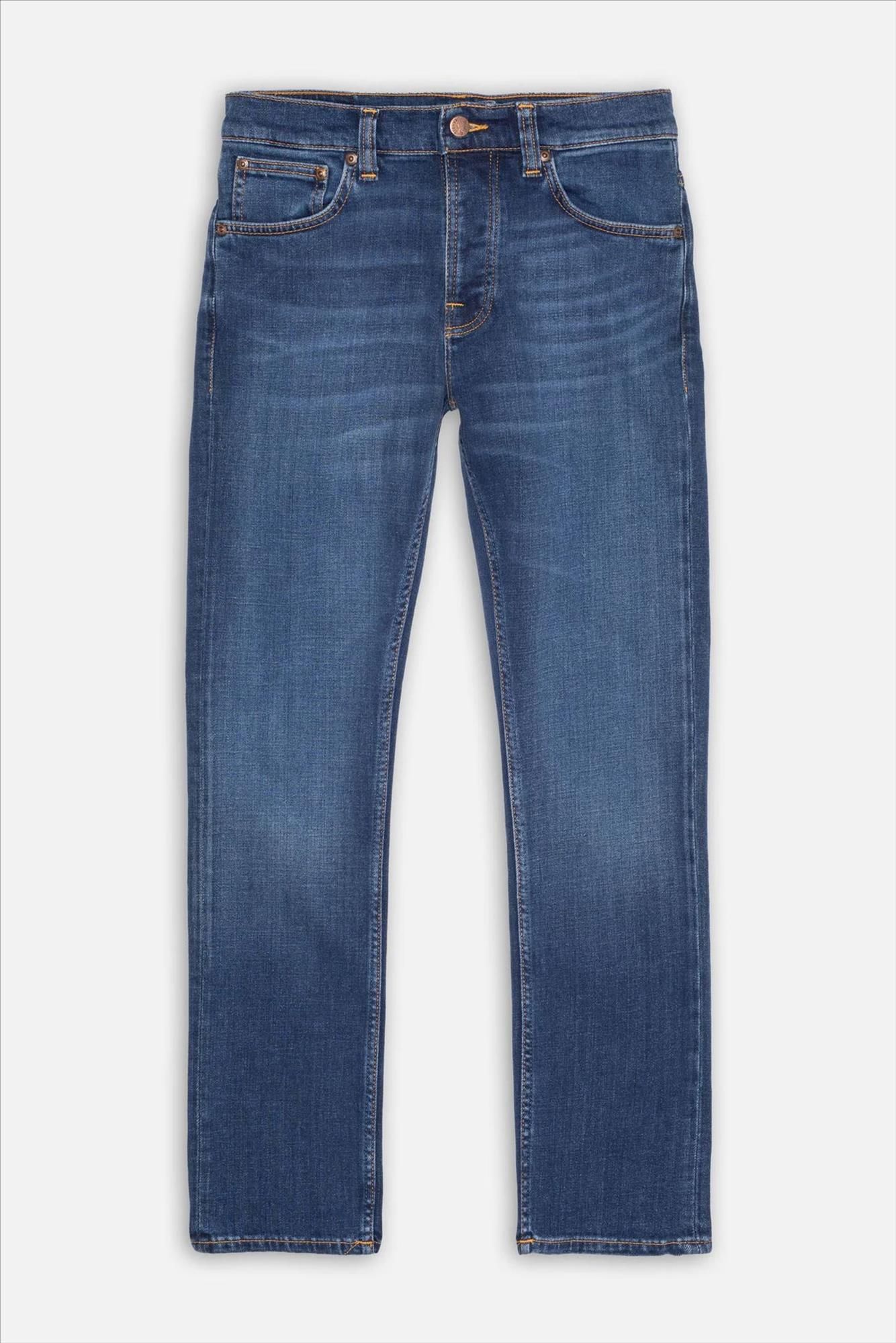Nudie Jeans Co. - Grijsblauwe Grim Tim slim jeans