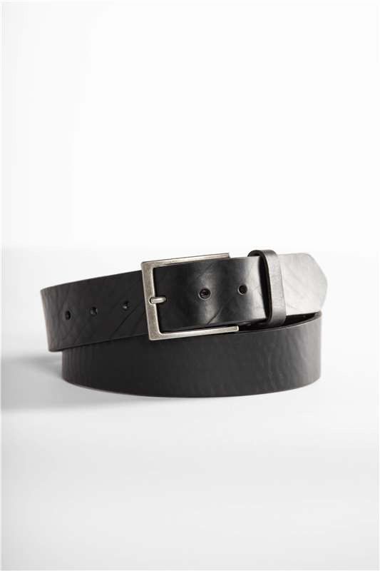 Vano - Zwarte lederen riem