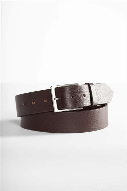 Vano - Donkerbruine leren riem