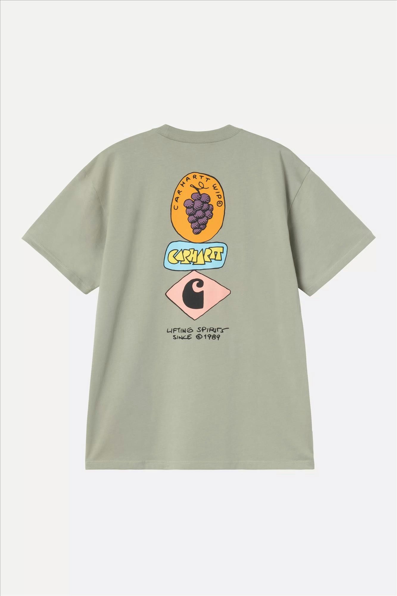 Carhartt WIP - Groene Stacked Grapes T-shirt