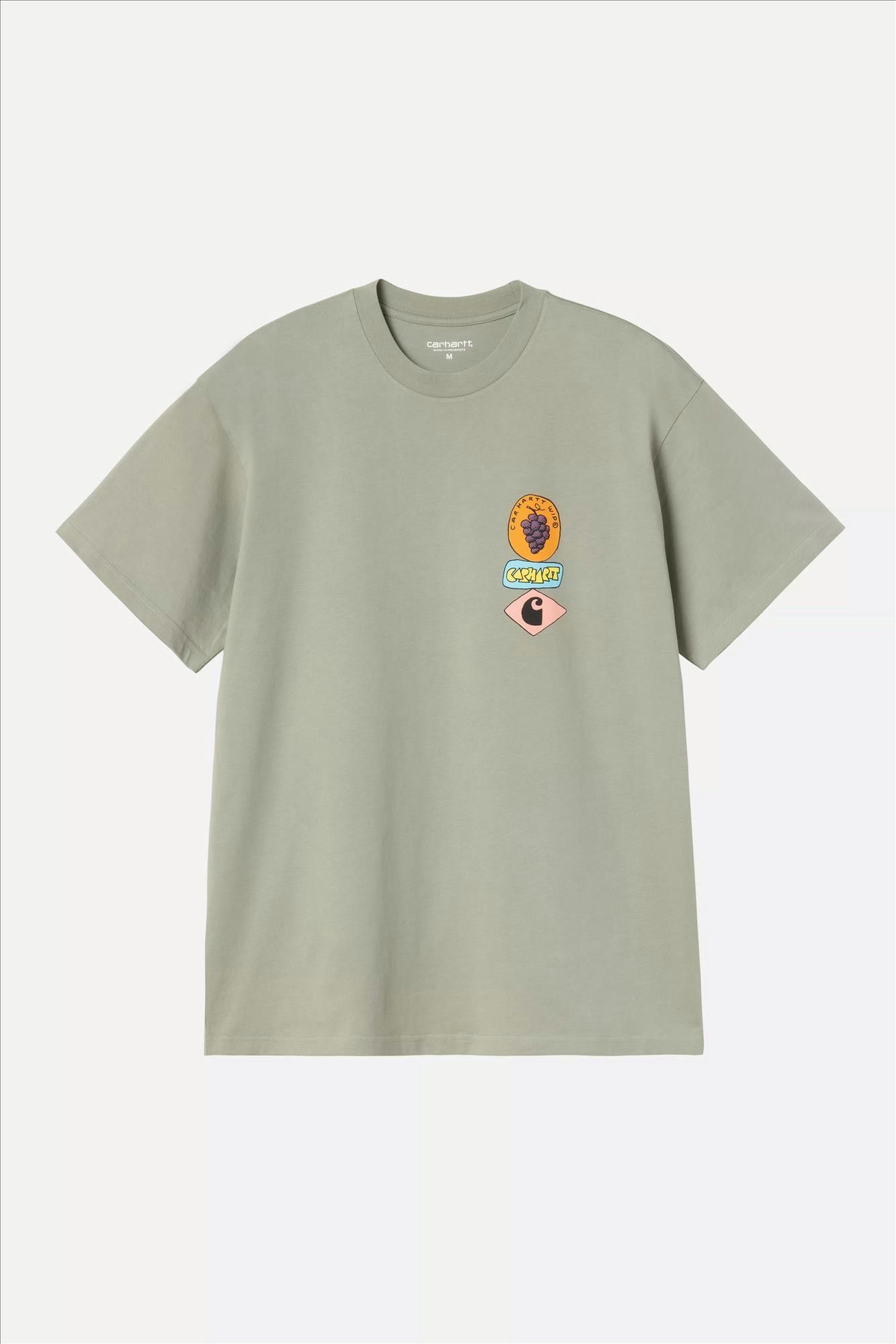 Carhartt WIP - Groene Stacked Grapes T-shirt
