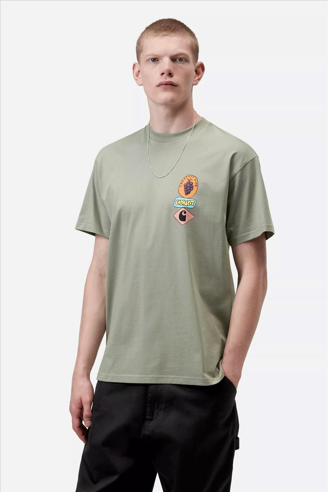 Carhartt WIP - Groene Stacked Grapes T-shirt