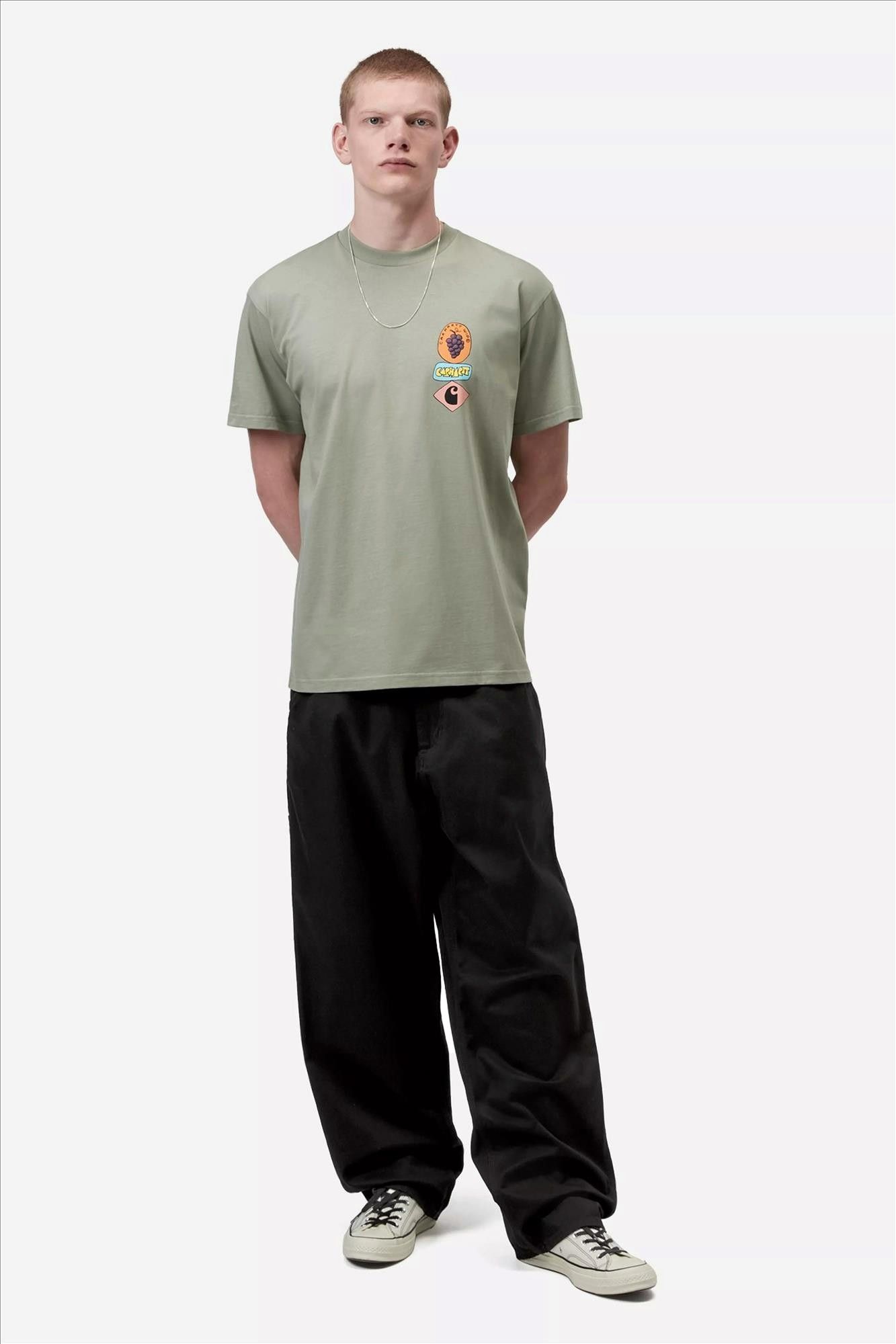 Carhartt WIP - Groene Stacked Grapes T-shirt