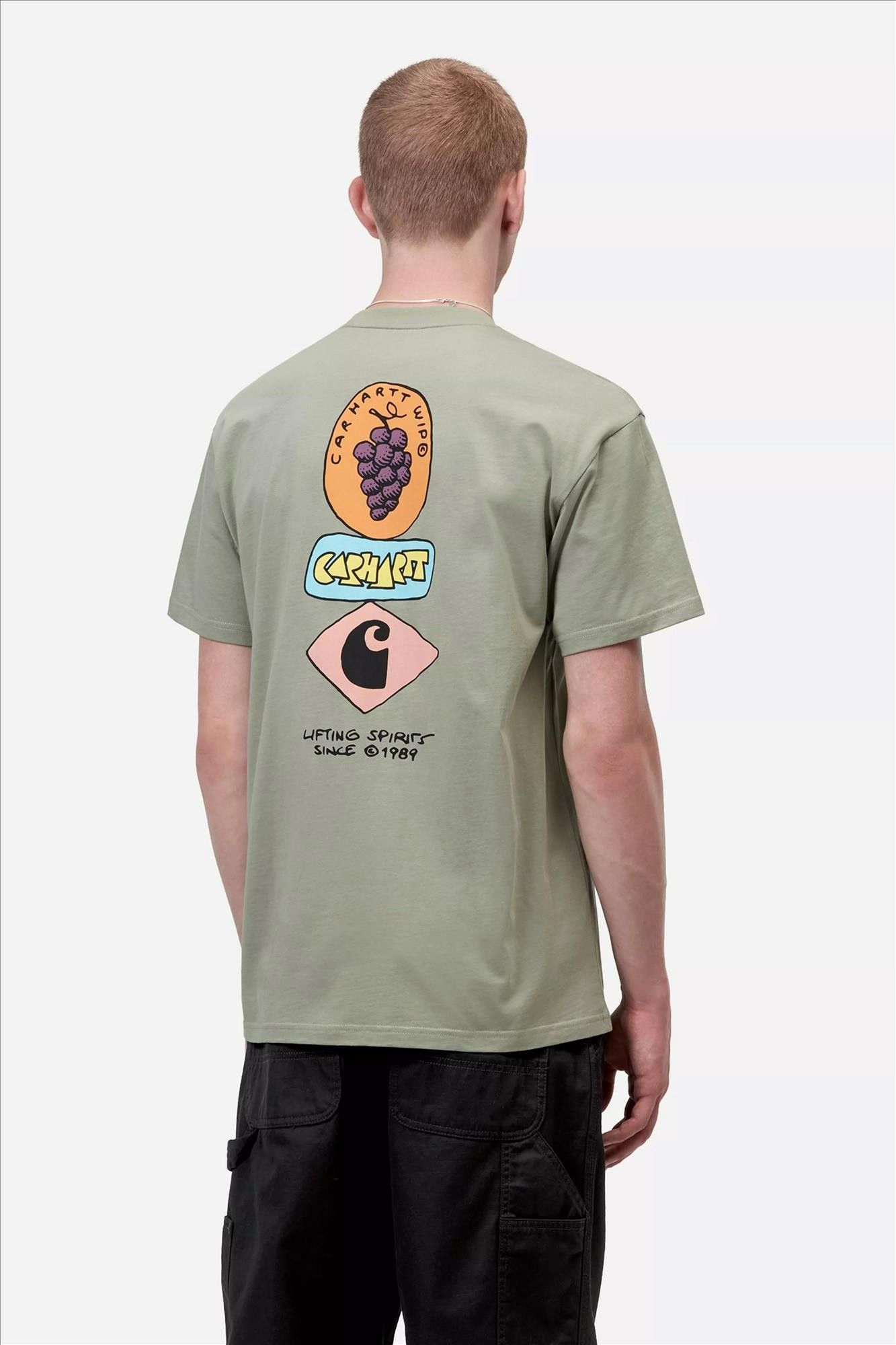 Carhartt WIP - Groene Stacked Grapes T-shirt