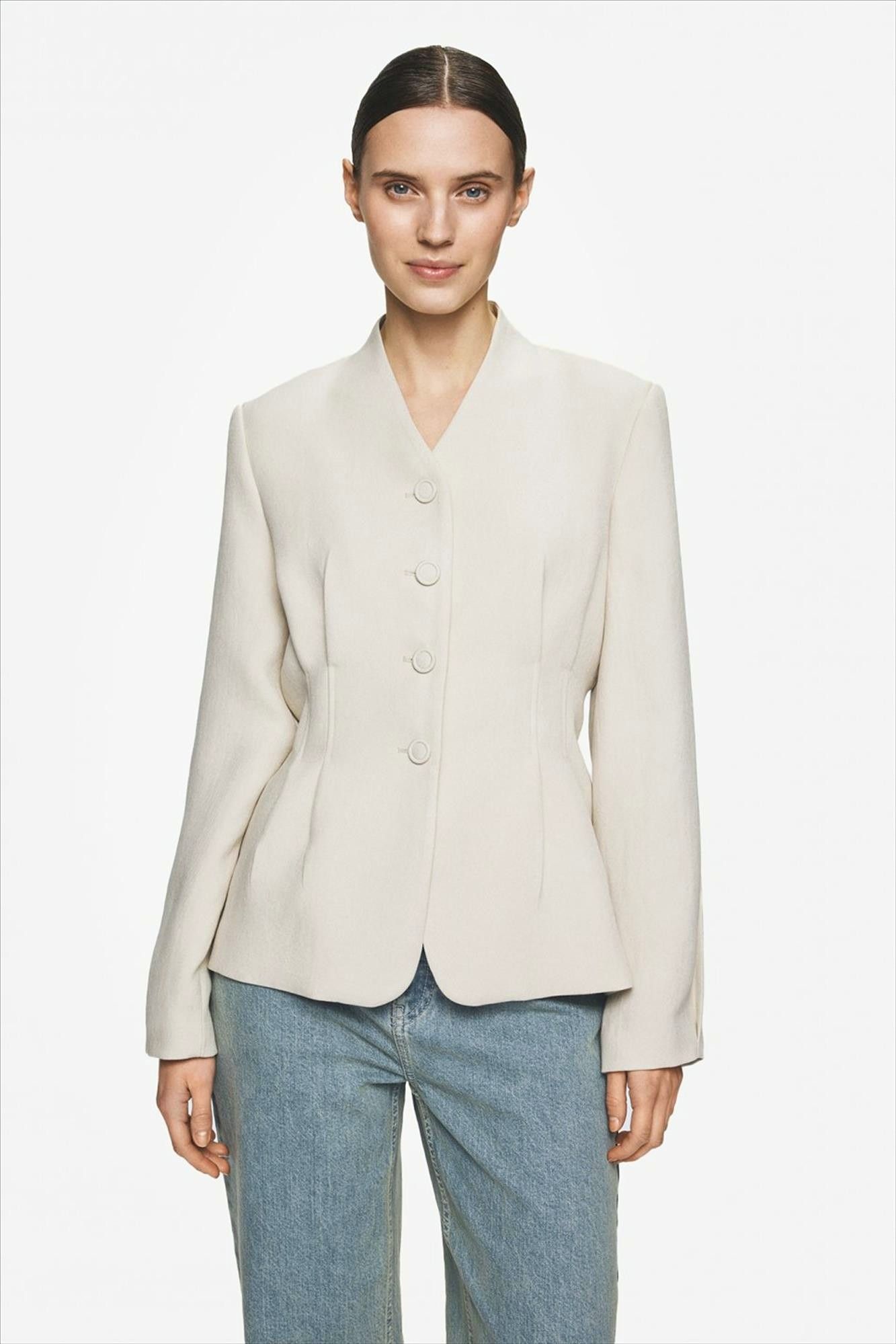 MSCH COPENHAGEN - Ecru Esteriane blazer