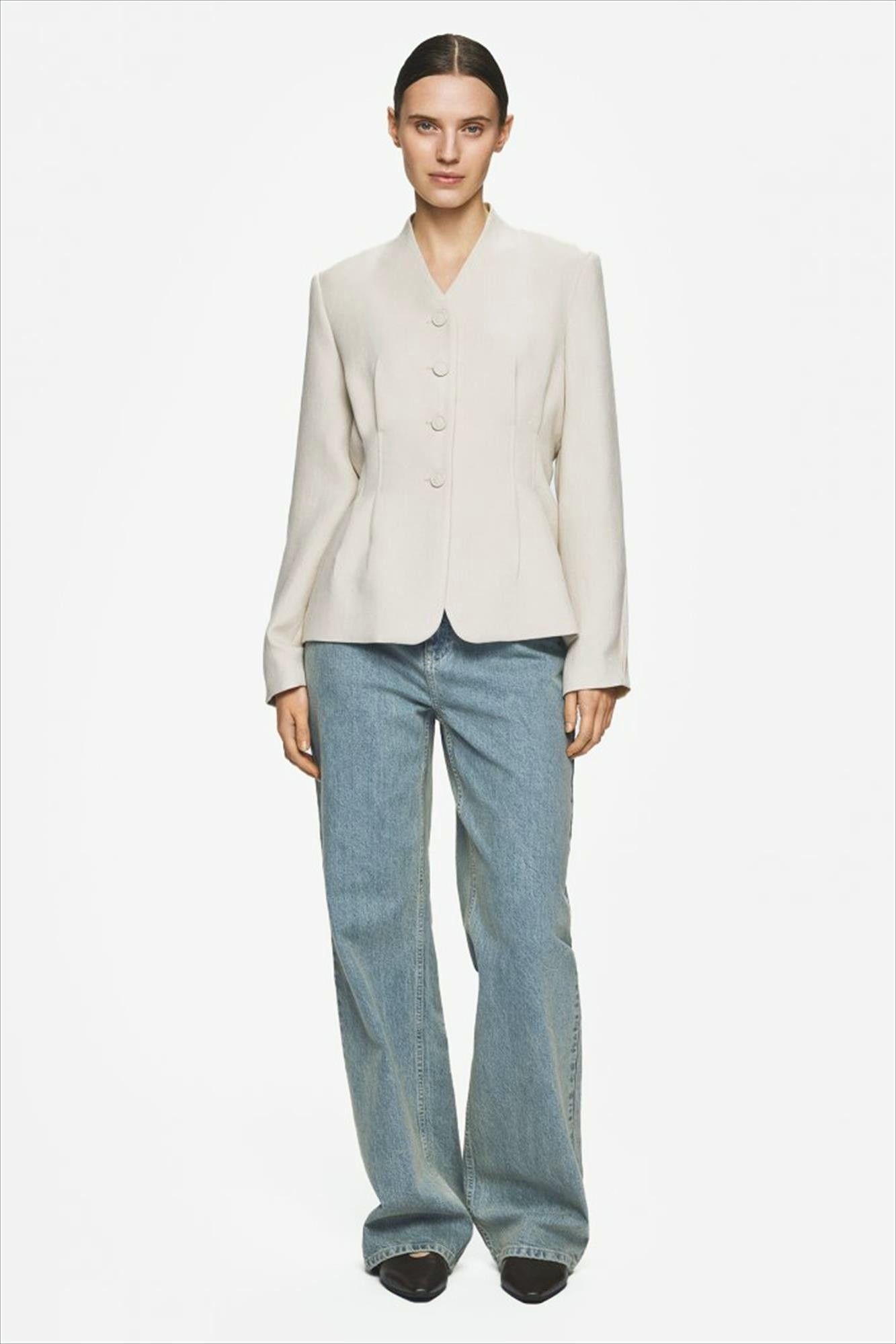 MSCH COPENHAGEN - Ecru Esteriane blazer