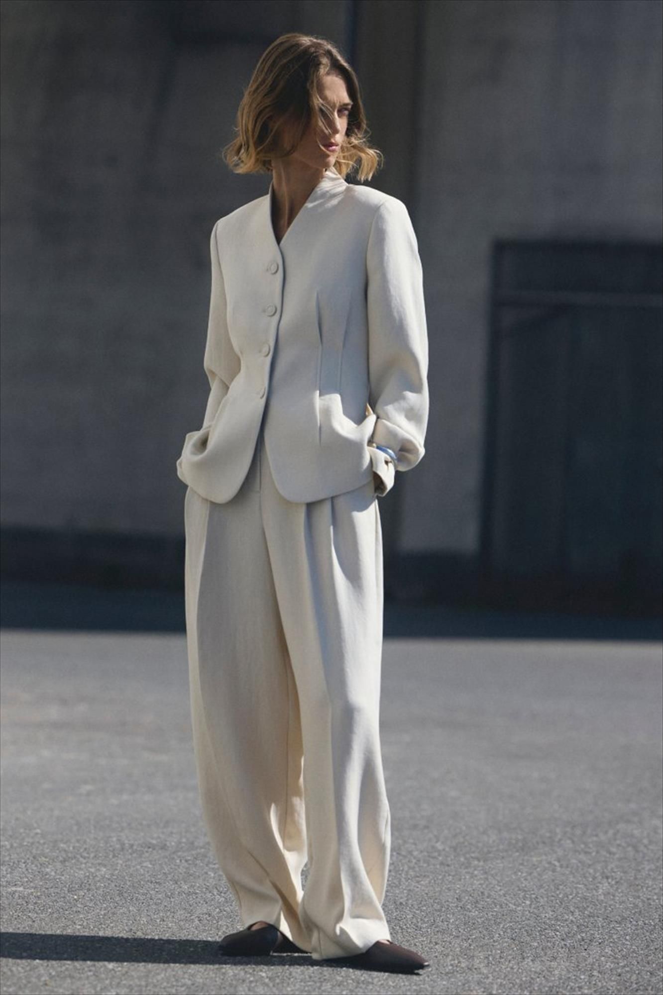 MSCH COPENHAGEN - Ecru Esteriane blazer