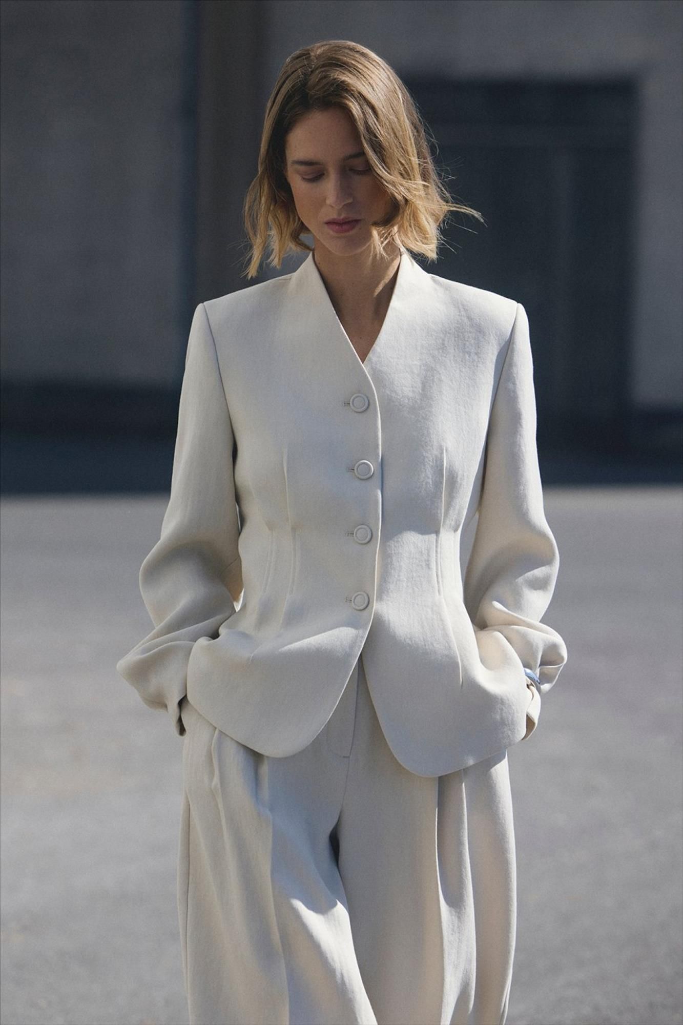 MSCH COPENHAGEN - Ecru Esteriane blazer