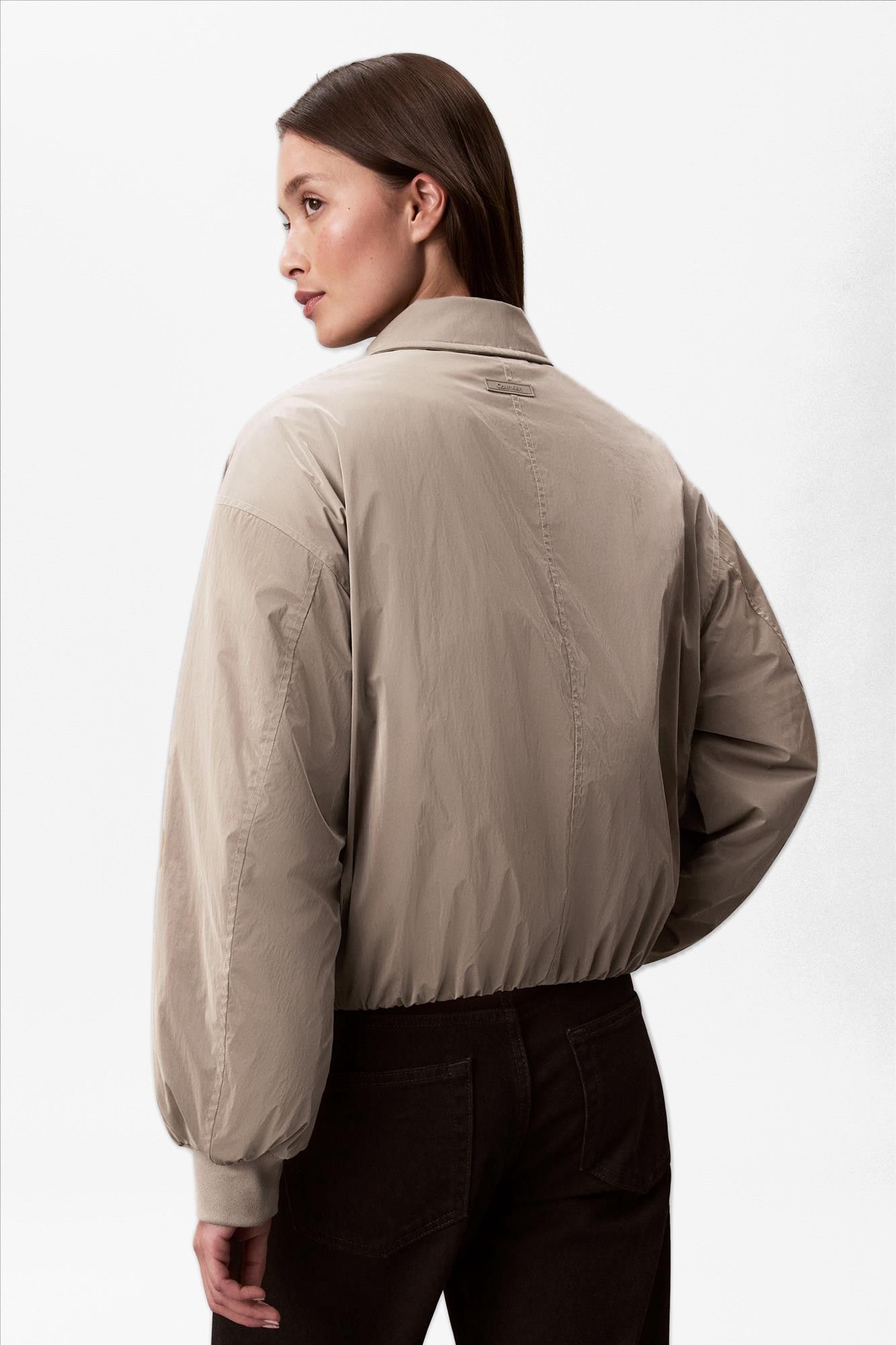 Calvin Klein Jeans - Beige Glossy bomberjas