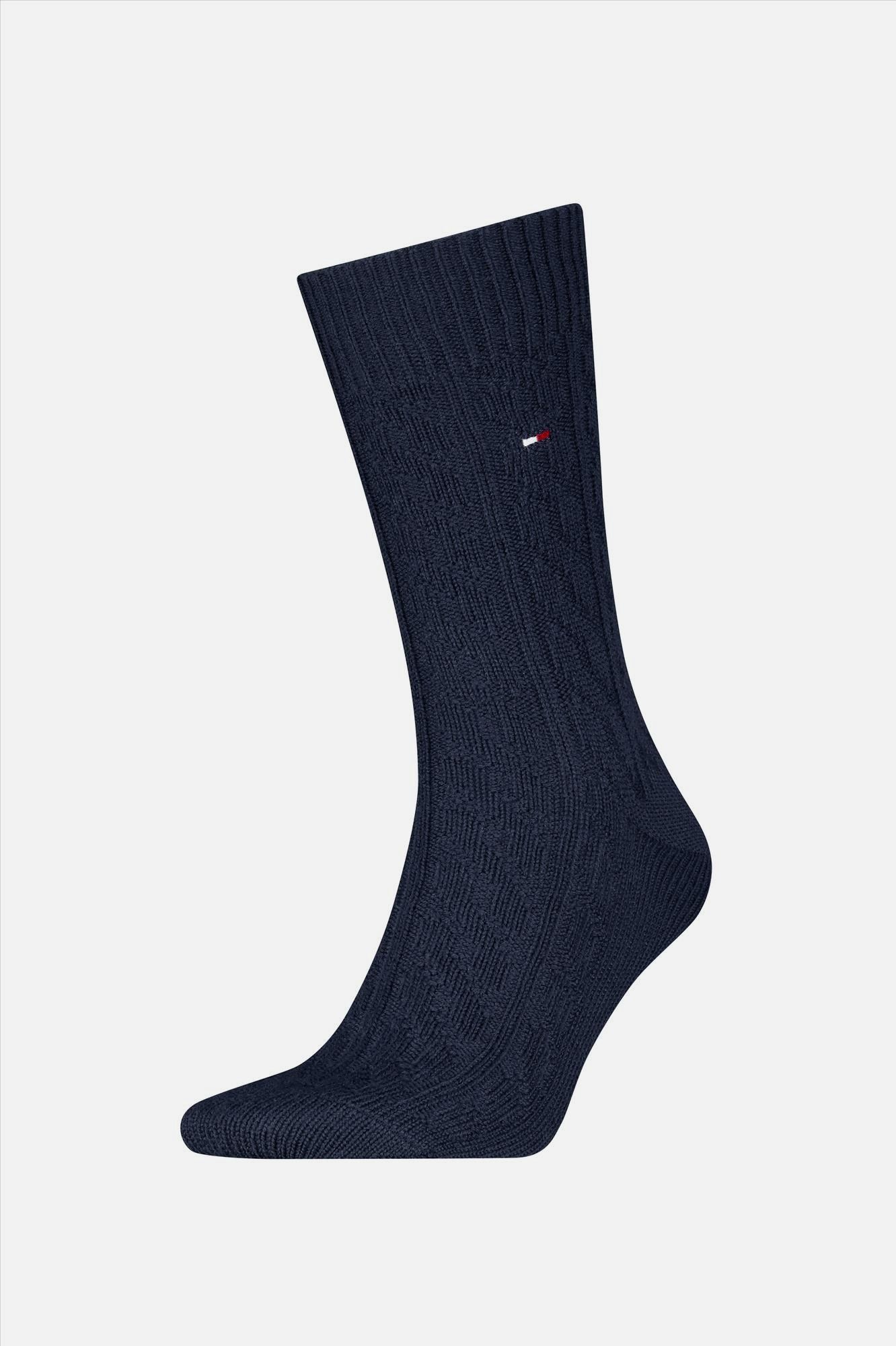 Hilfiger socks - Donkerblauwe Merino Wool sokken, maat: 43-46