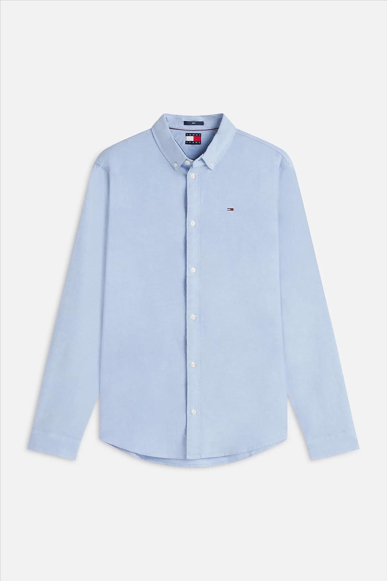 Tommy Jeans - Lichtblauw Slim Oxford hemd