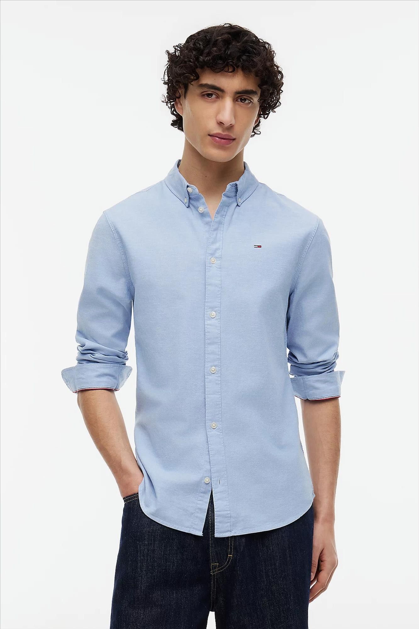 Tommy Jeans - Lichtblauw Slim Oxford hemd