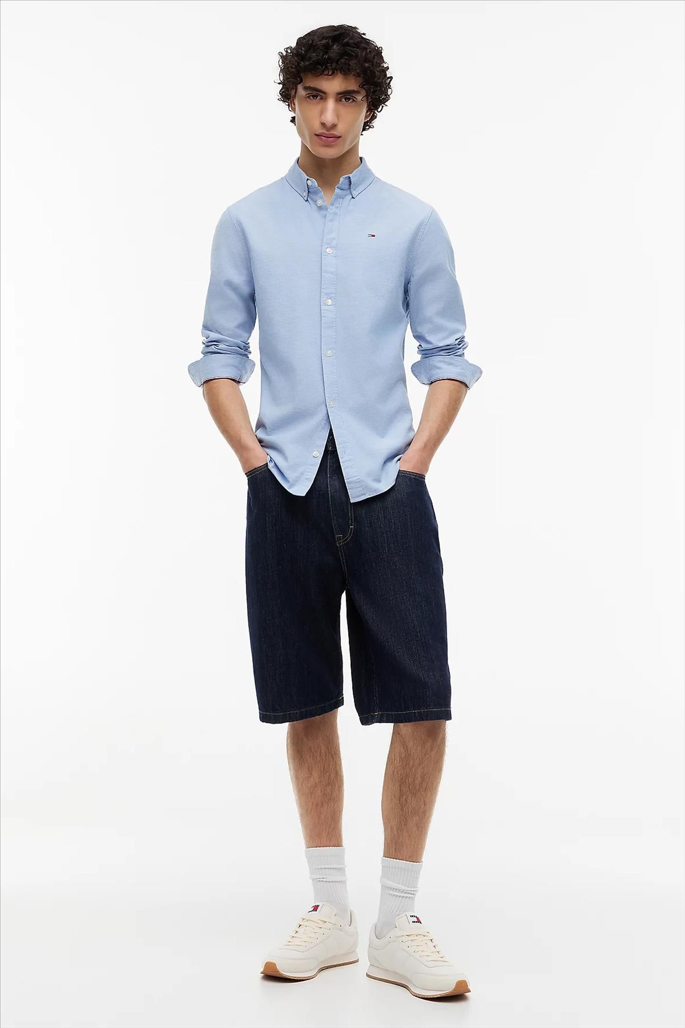 Tommy Jeans - Lichtblauw Slim Oxford hemd