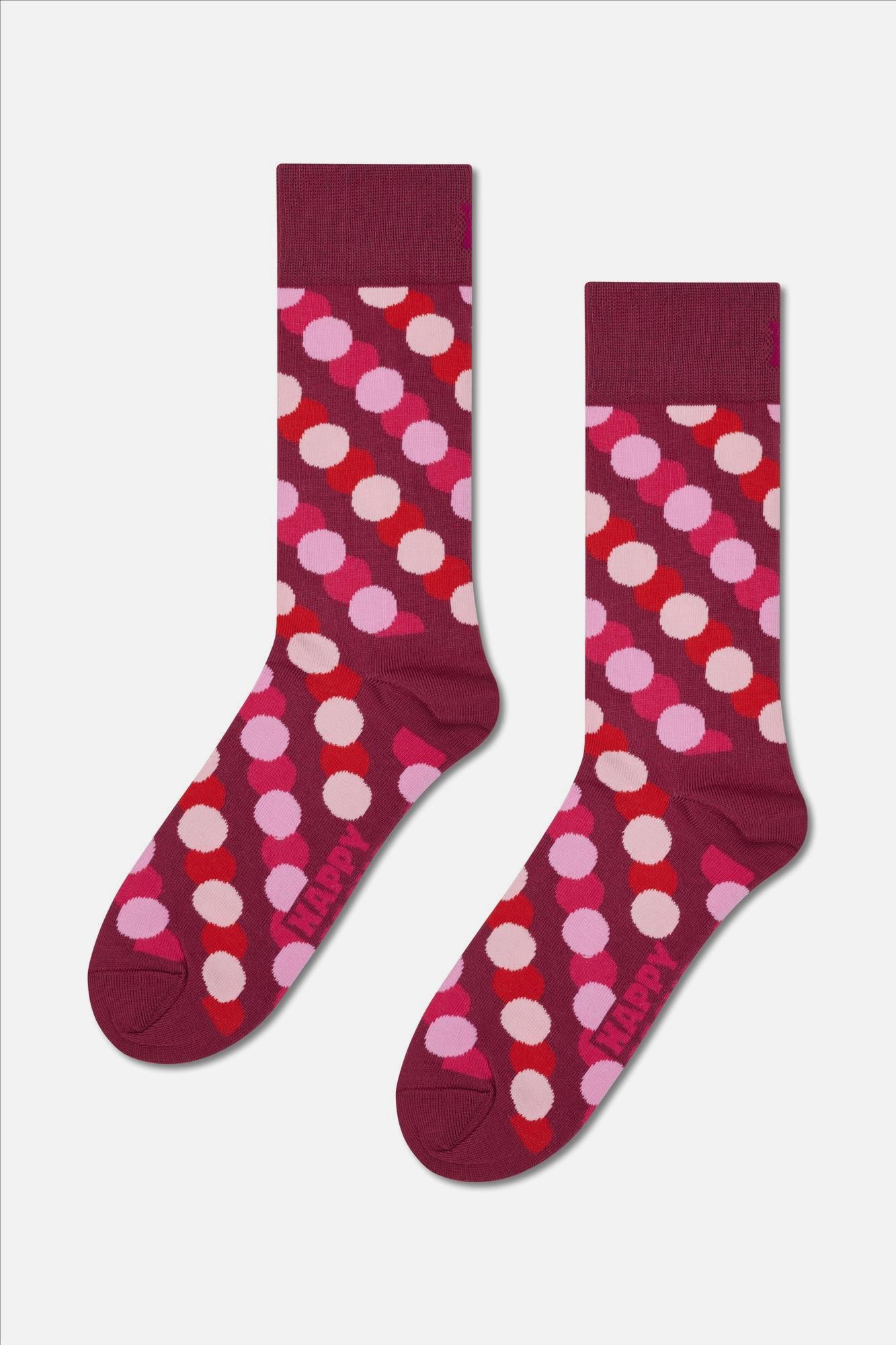 Happy Socks - Roze Big Dot Shade sokken, maat: 36-40
