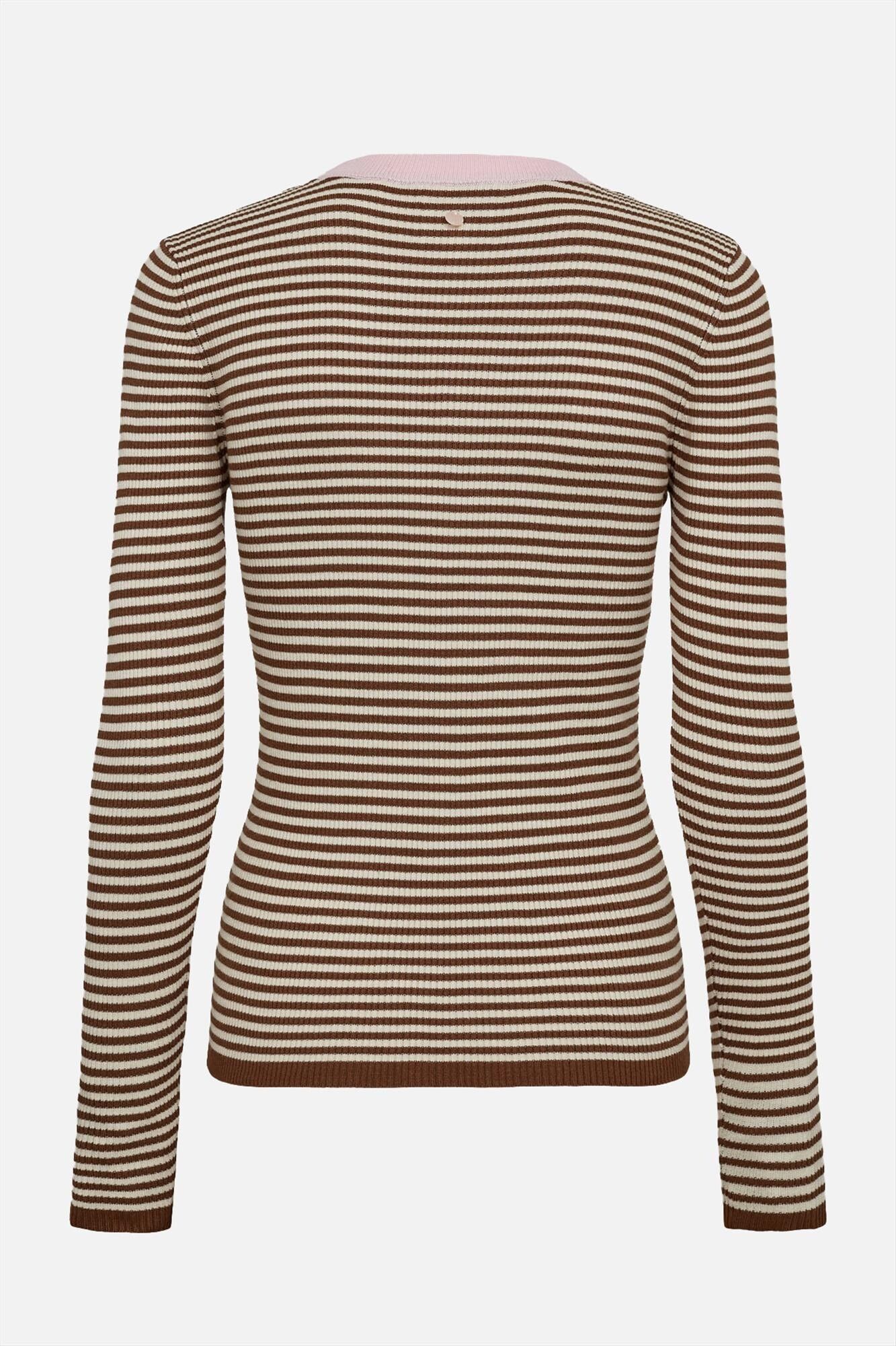 Nümph - Beige-Lichtroze Filina trui