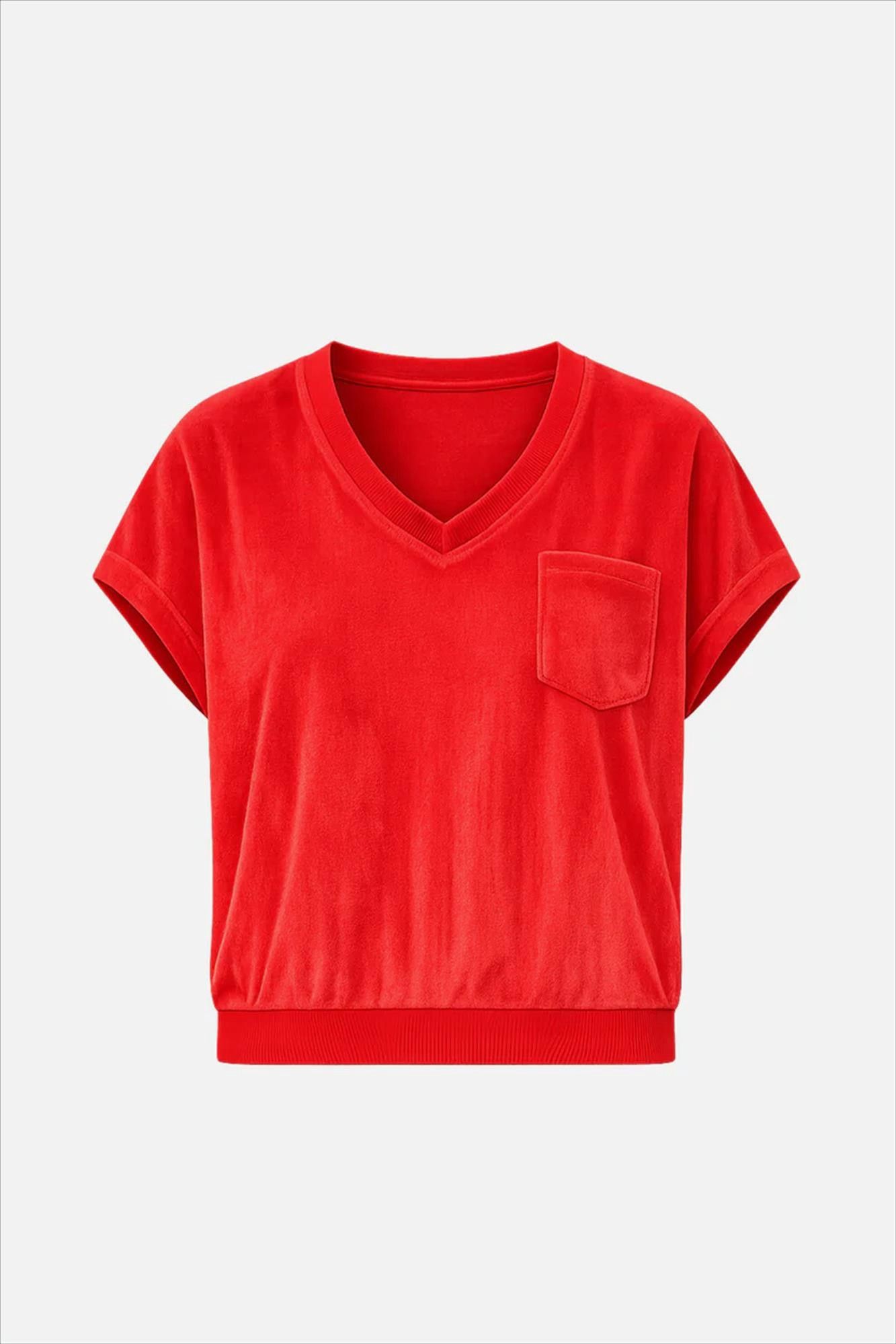 BY BAR - Rode Tyler Slub top