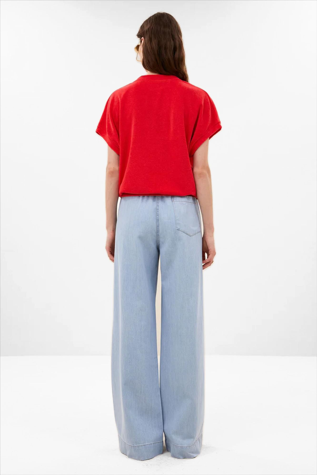 BY BAR - Rode Tyler Slub top
