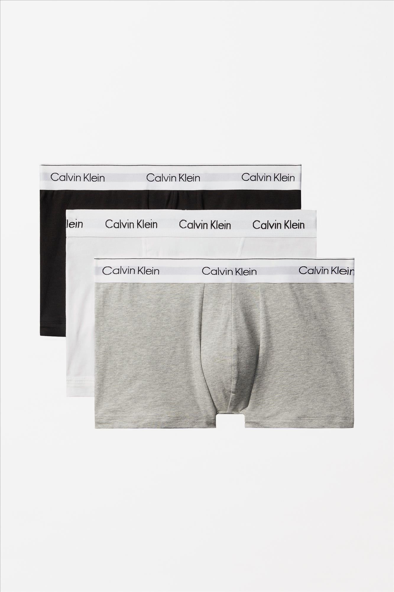 Calvin Klein Underwear - Zwart-Grijs-Witte 3-pack Cotton trunk boxershorts