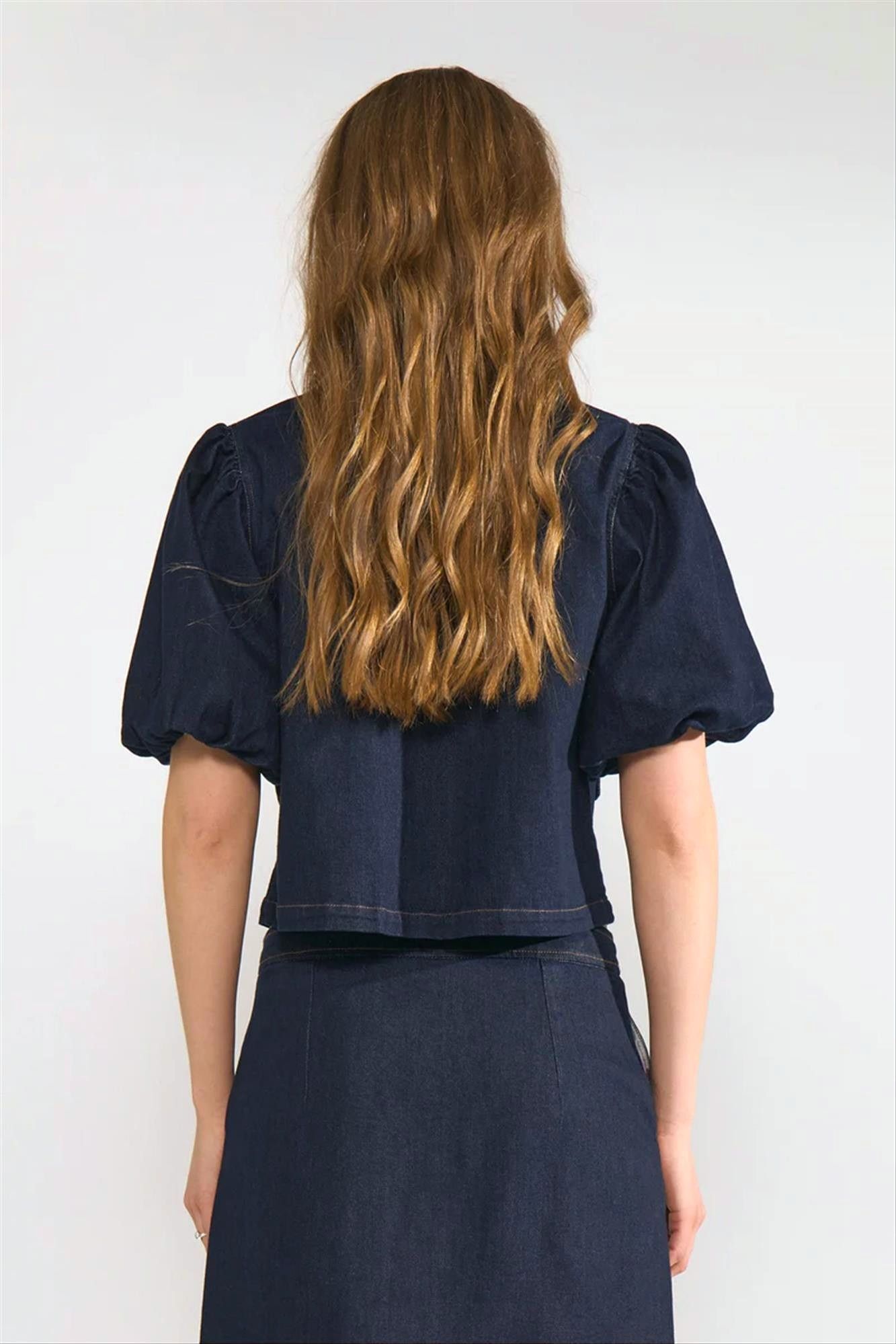 Nümph - Donkerblauwe Aletta blouse