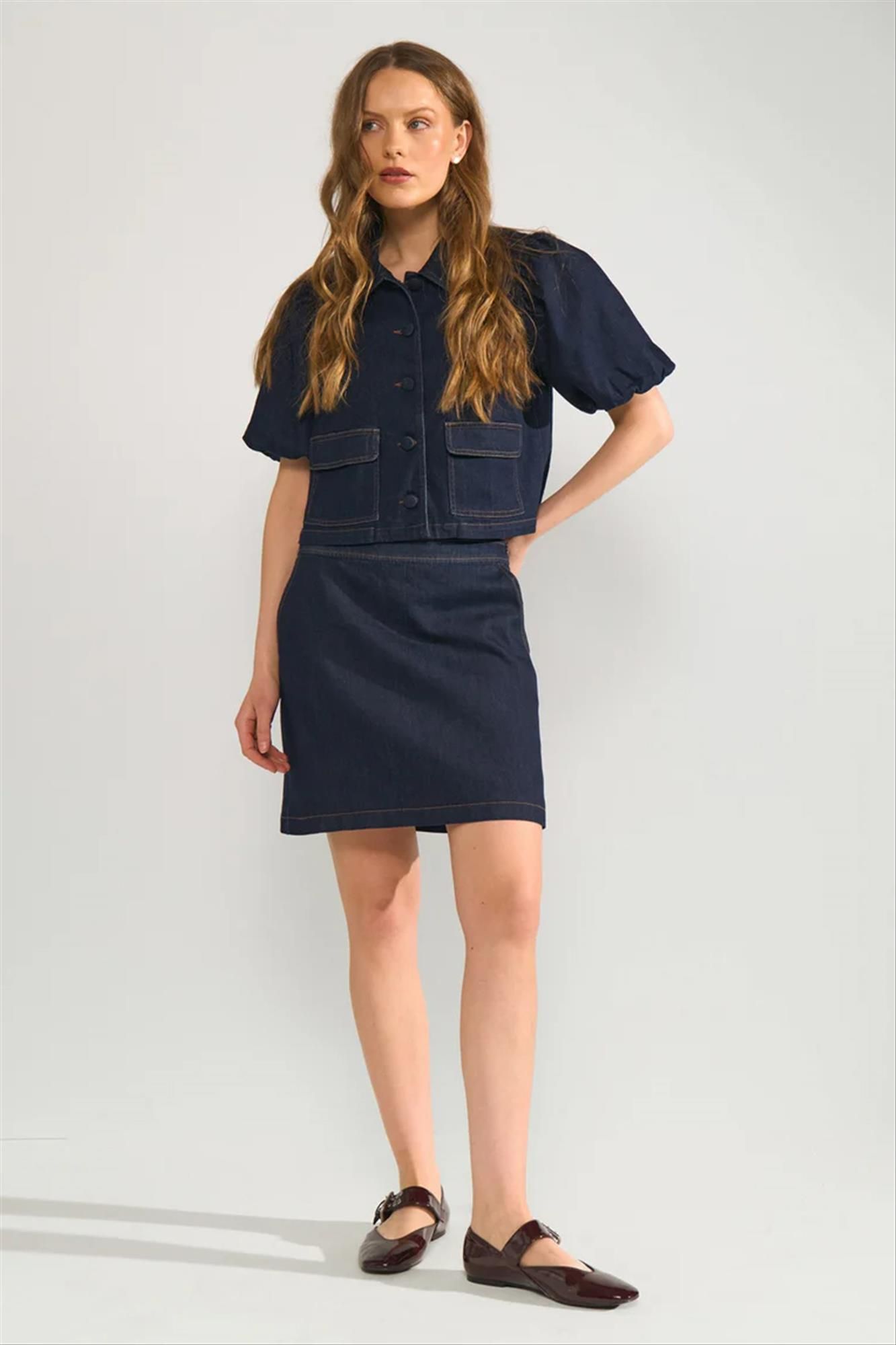 Nümph - Donkerblauwe Aletta blouse