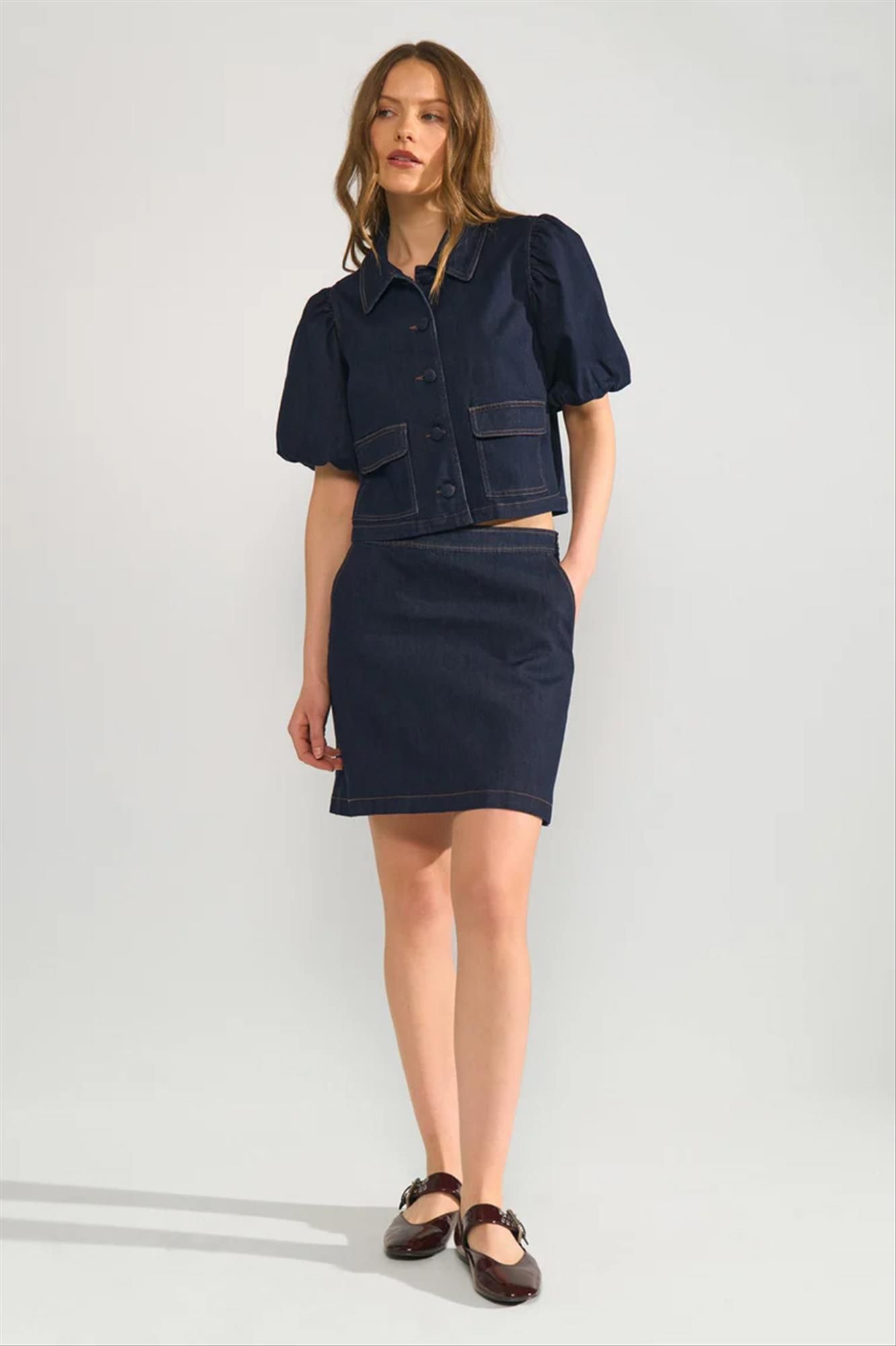Nümph - Donkerblauwe Aletta blouse