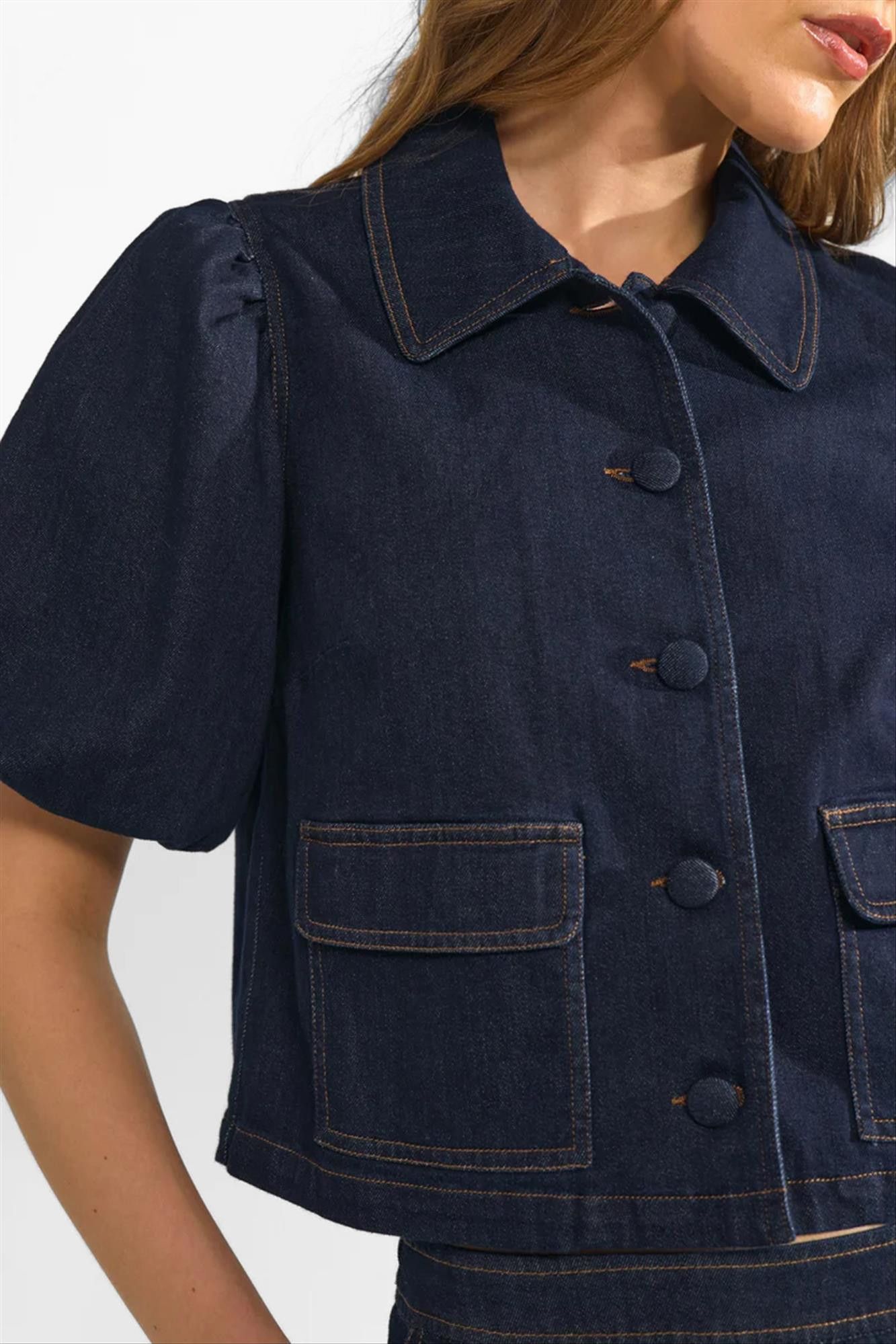 Nümph - Donkerblauwe Aletta blouse