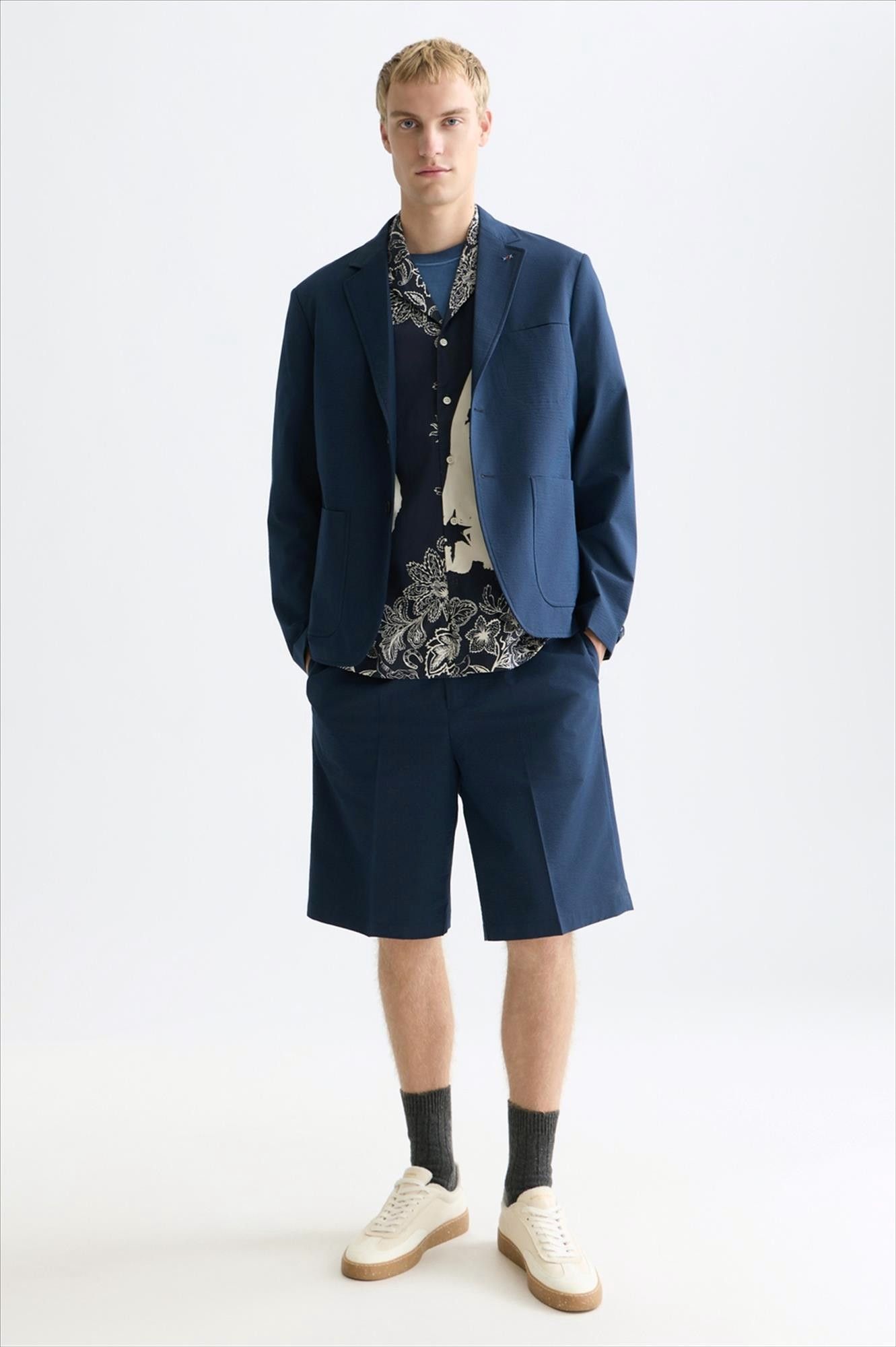 Scotch & Soda - Donkerblauwe Unconstructed blazer