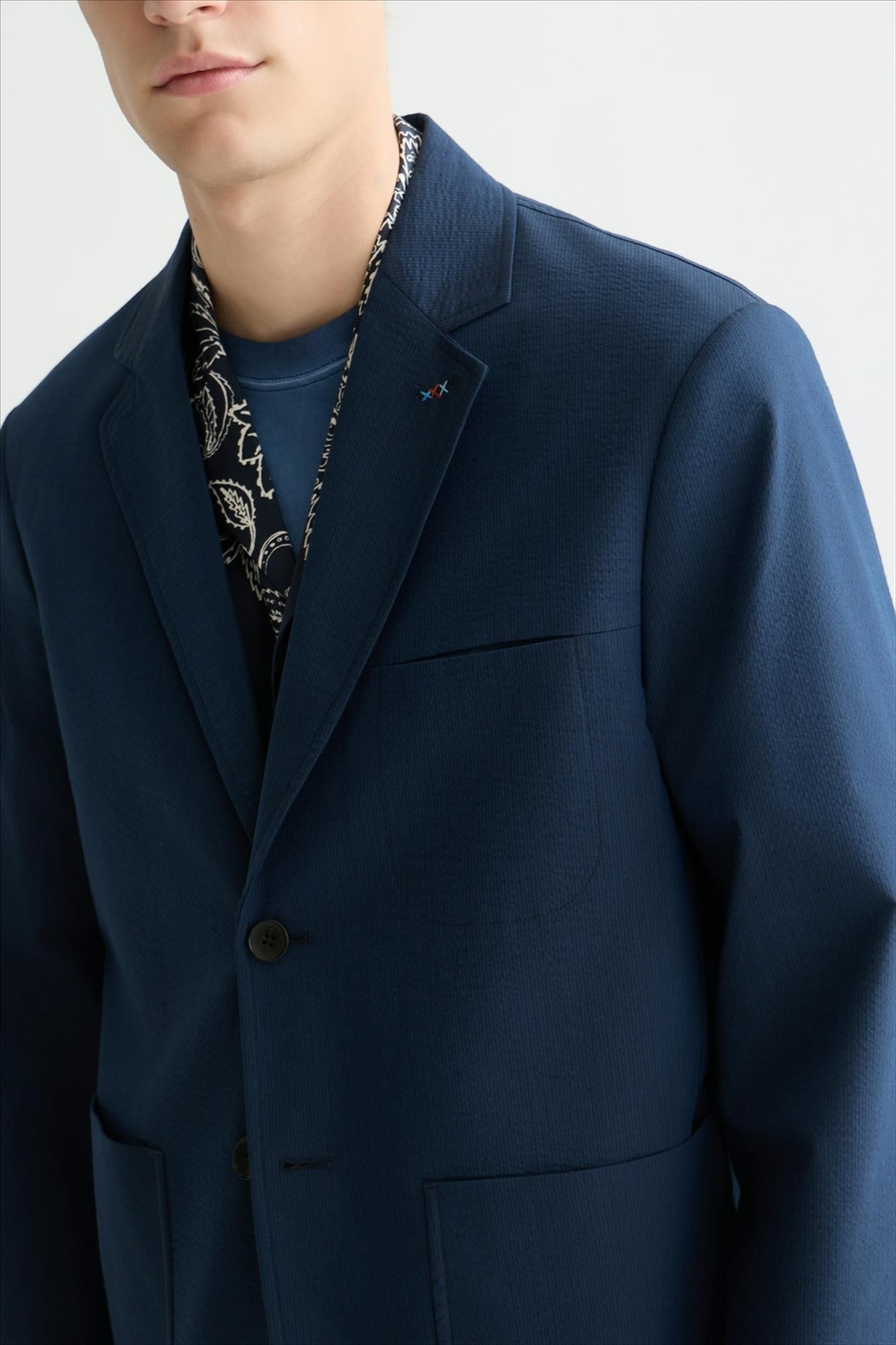 Scotch & Soda - Donkerblauwe Unconstructed blazer
