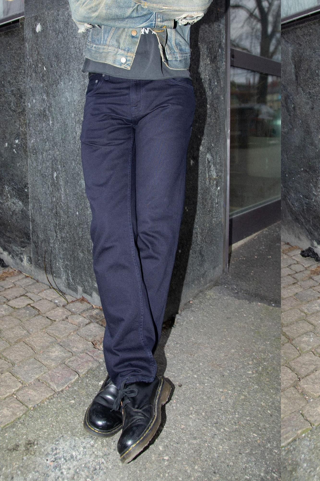 Nudie Jeans Co. - Donkerblauwe Gritty Jackson straight jeans